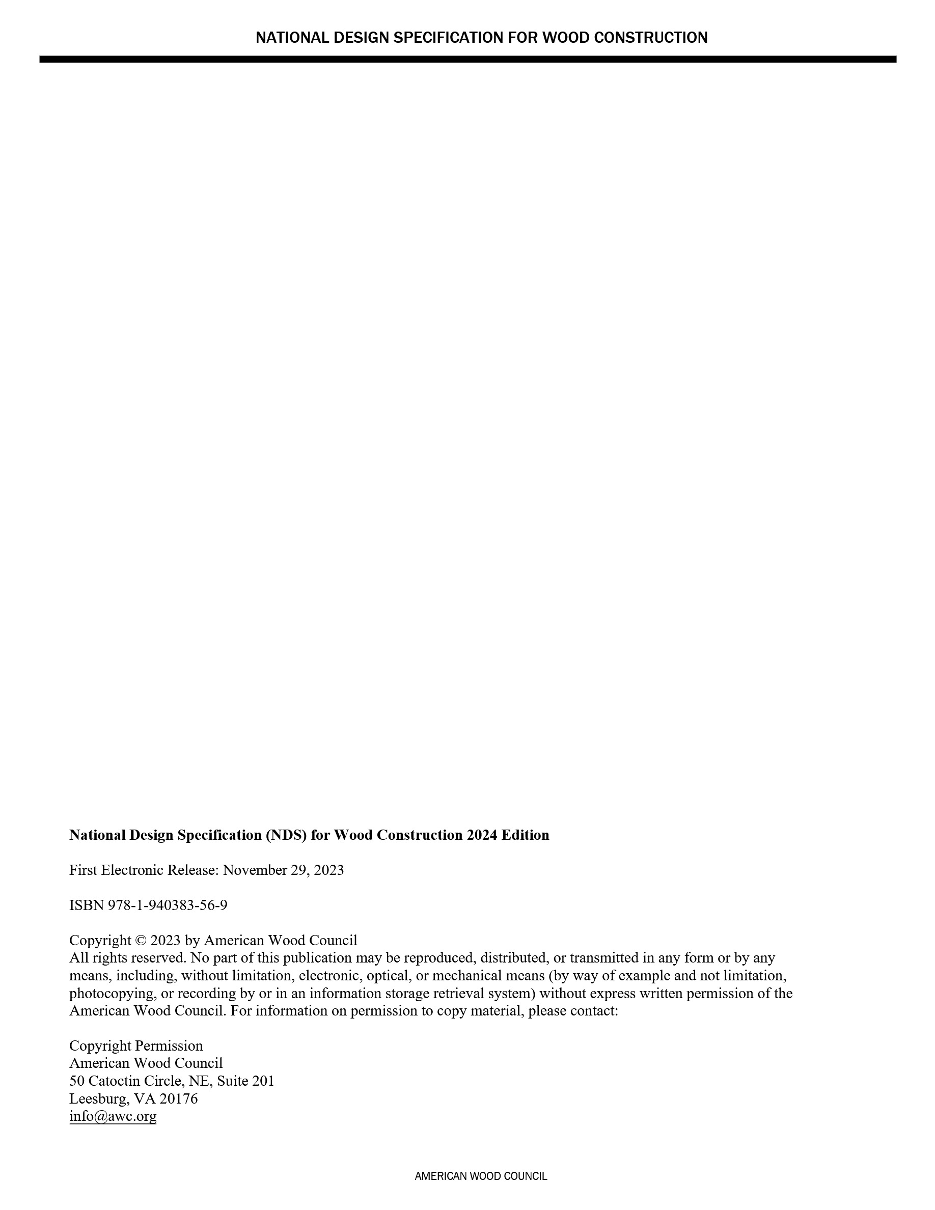 Cover preview — AWC NDS-2024 National Design Specification (NDS) with Commentary and Supplement  — Page 4