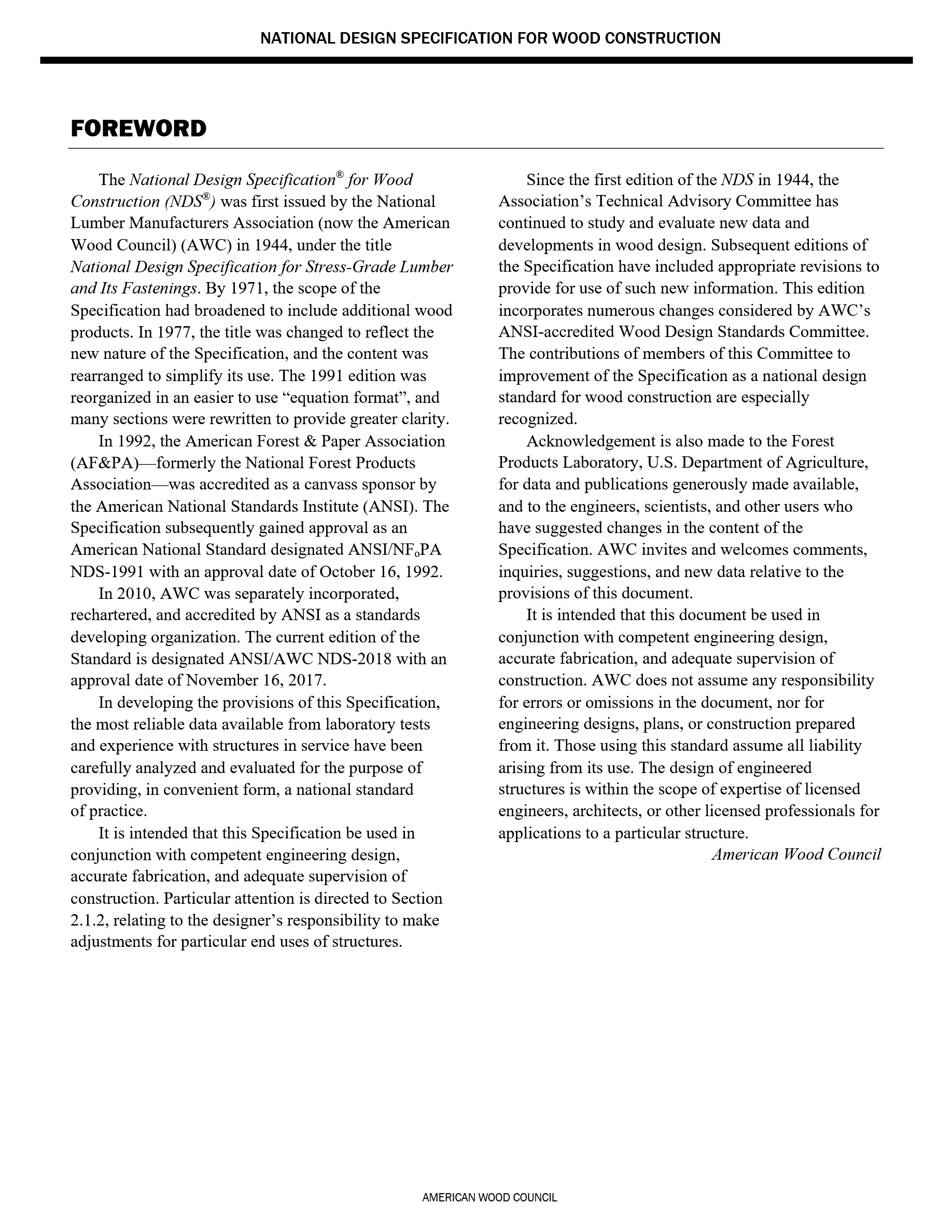 Cover preview — AWC NDS-2024 National Design Specification (NDS) with Commentary and Supplement  — Page 5