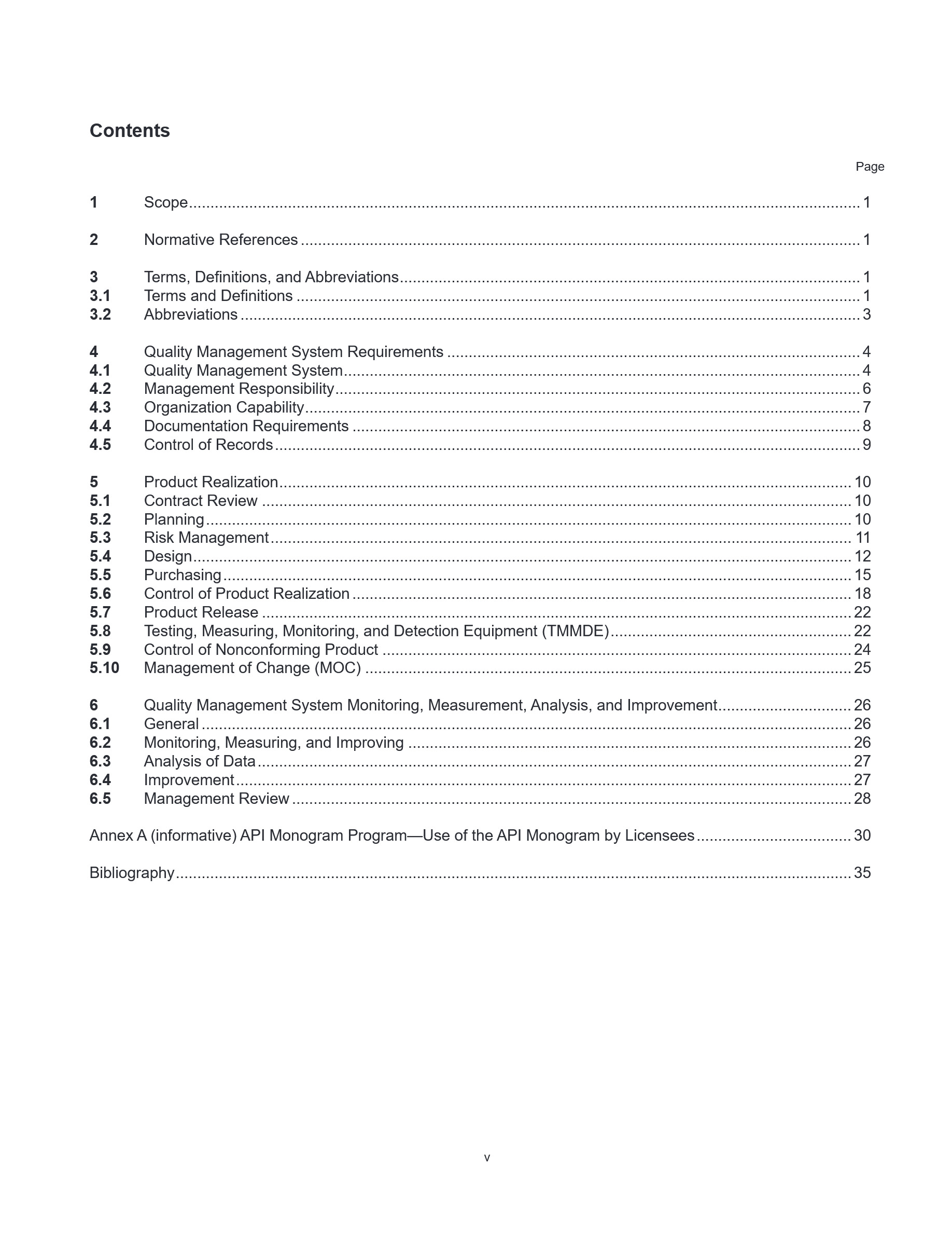 Cover preview — API Spec Q1 Quality Management System Requirements for Organizations Providing Products for the Petroleum and Natural Gas Industry, Tenth Edition — Page 5