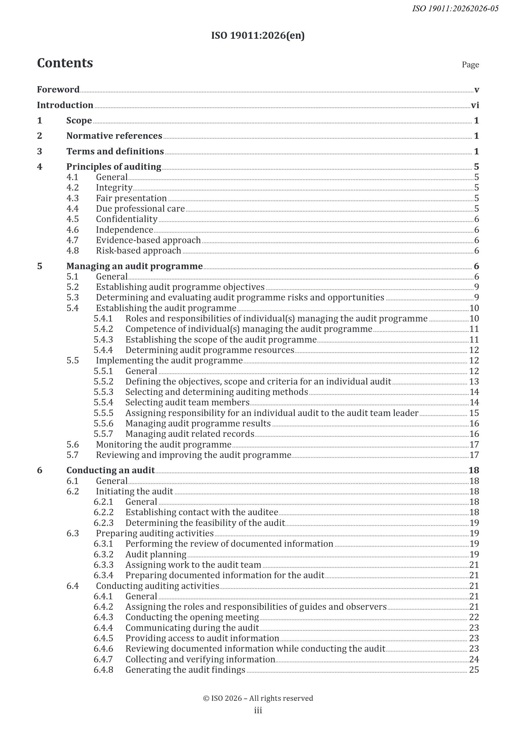 Cover preview — ISO 19011:2026 Guidelines for Auditing Management Systems — Page 3