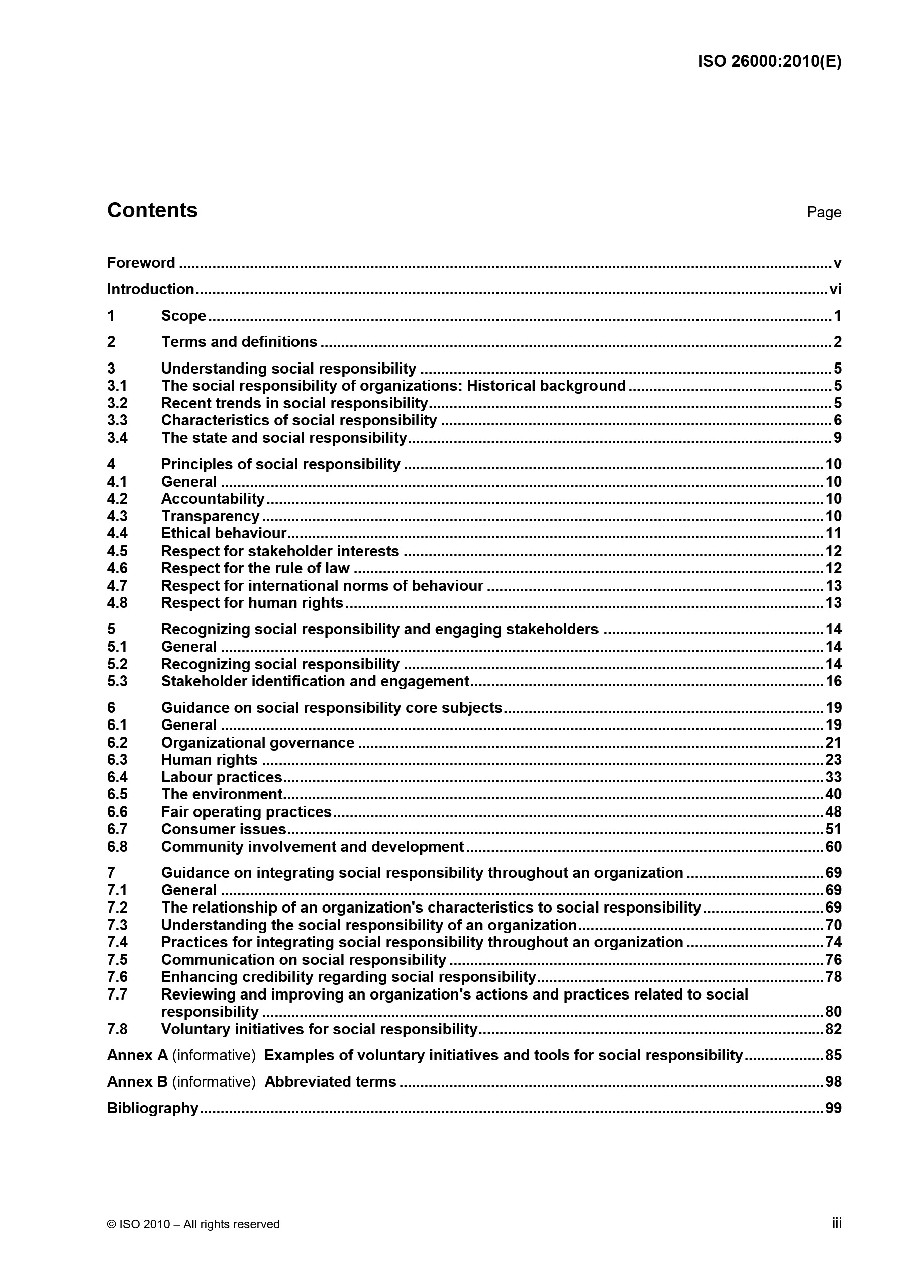 Cover preview — ISO 26000:2010 Guidance on social responsibility — Page 3