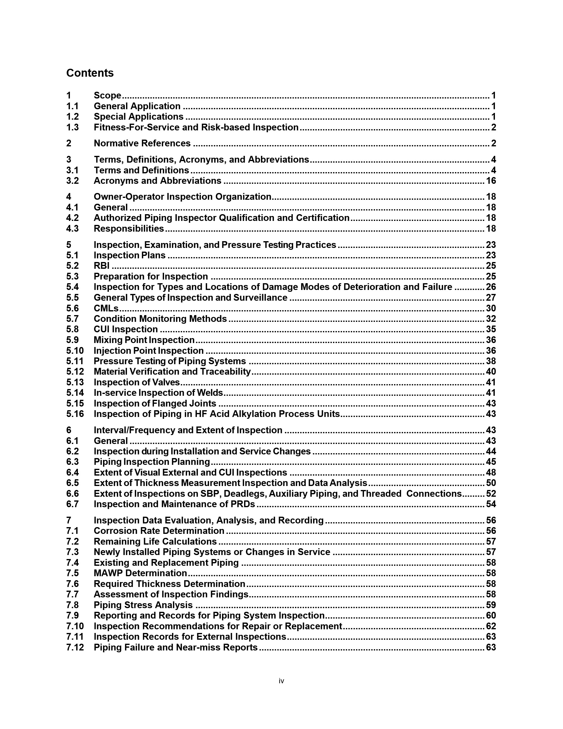 Cover preview — API 570 Piping Inspection Code: In-service Inspection, Rating, Repair, and Alteration of Piping Systems, Fifth Edition, Includes Addendum 1 (2025) — Page 4