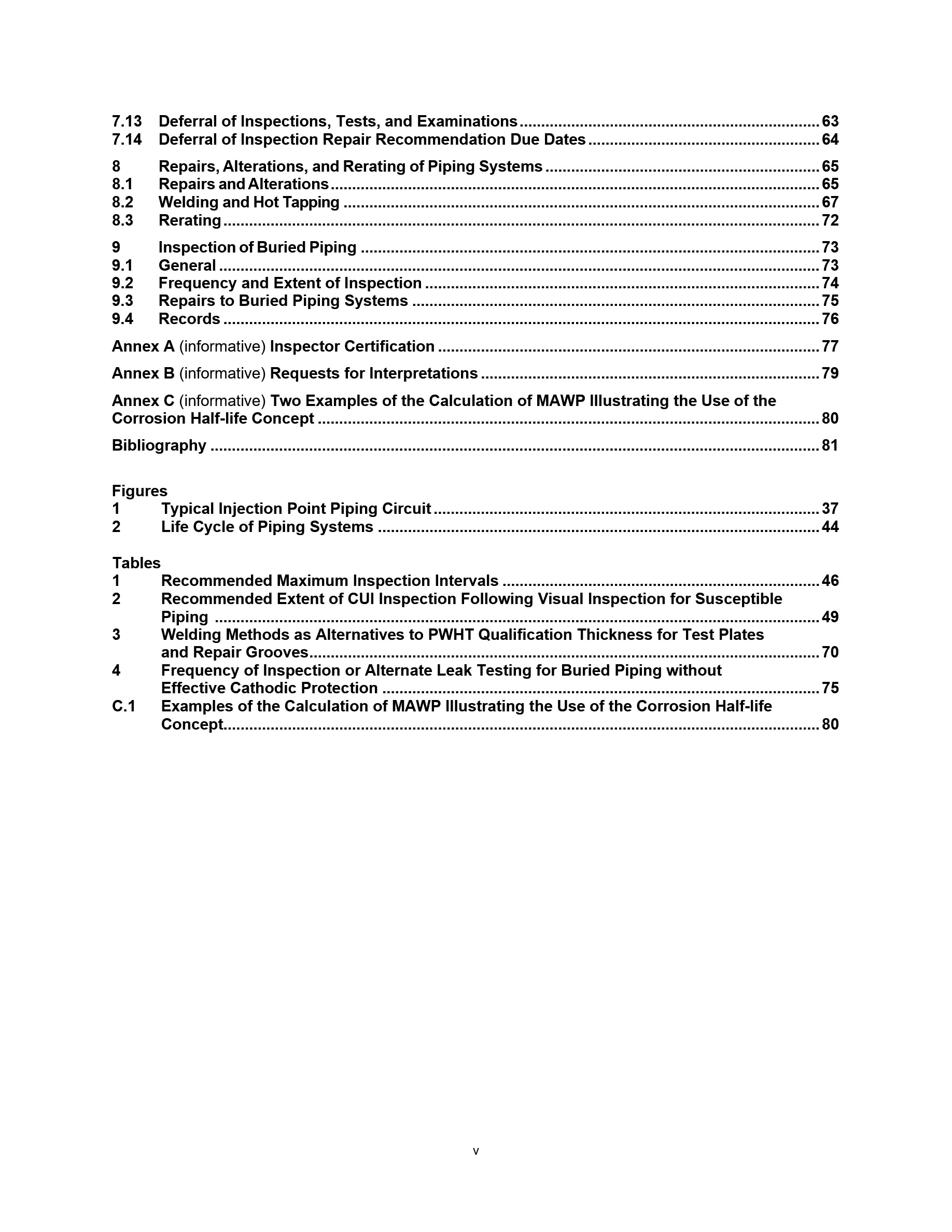 Cover preview — API 570 Piping Inspection Code: In-service Inspection, Rating, Repair, and Alteration of Piping Systems, Fifth Edition, Includes Addendum 1 (2025) — Page 5