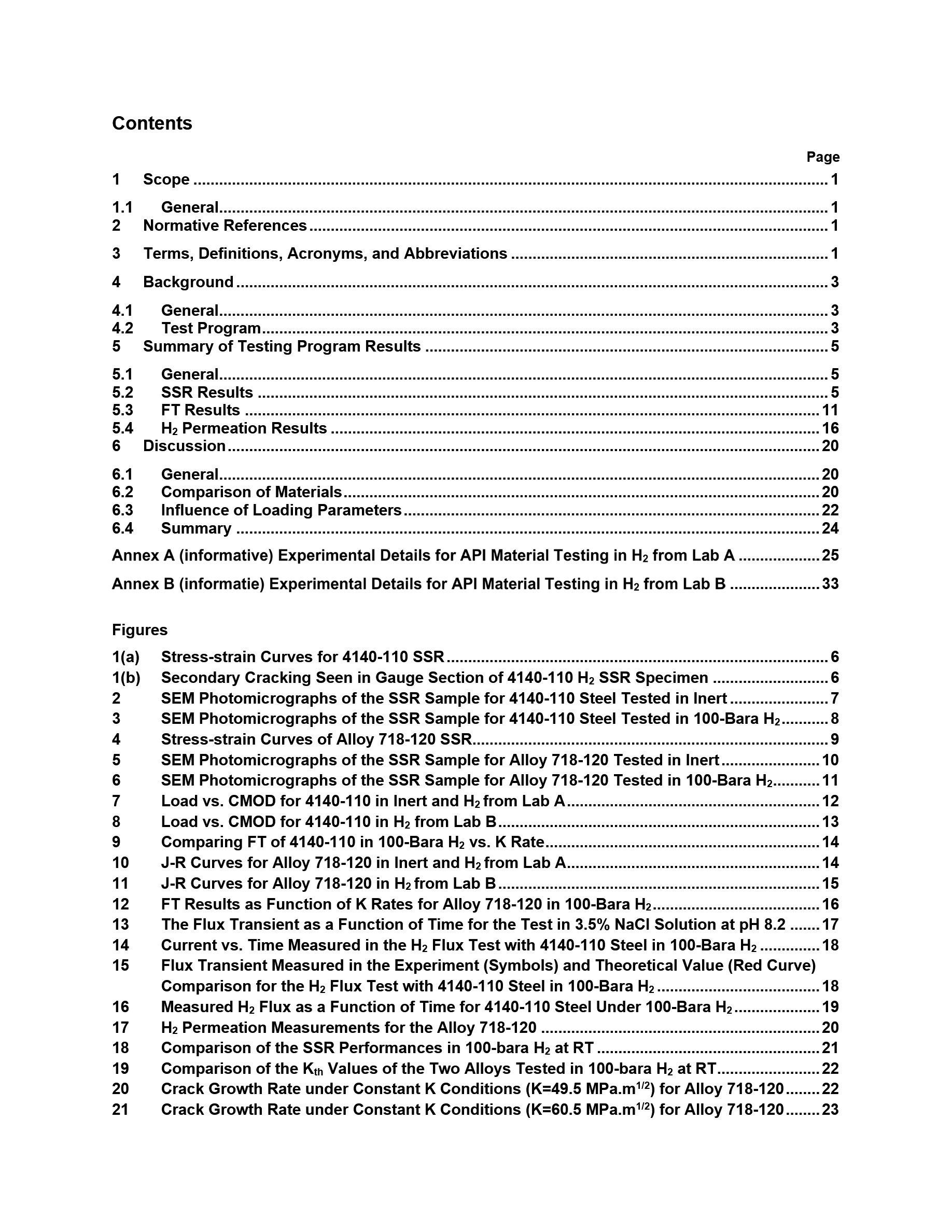Cover preview — API TR 21C Evaluating Metallic Material Performance in High-pressure Hydrogen Gas, First Edition  — Page 4