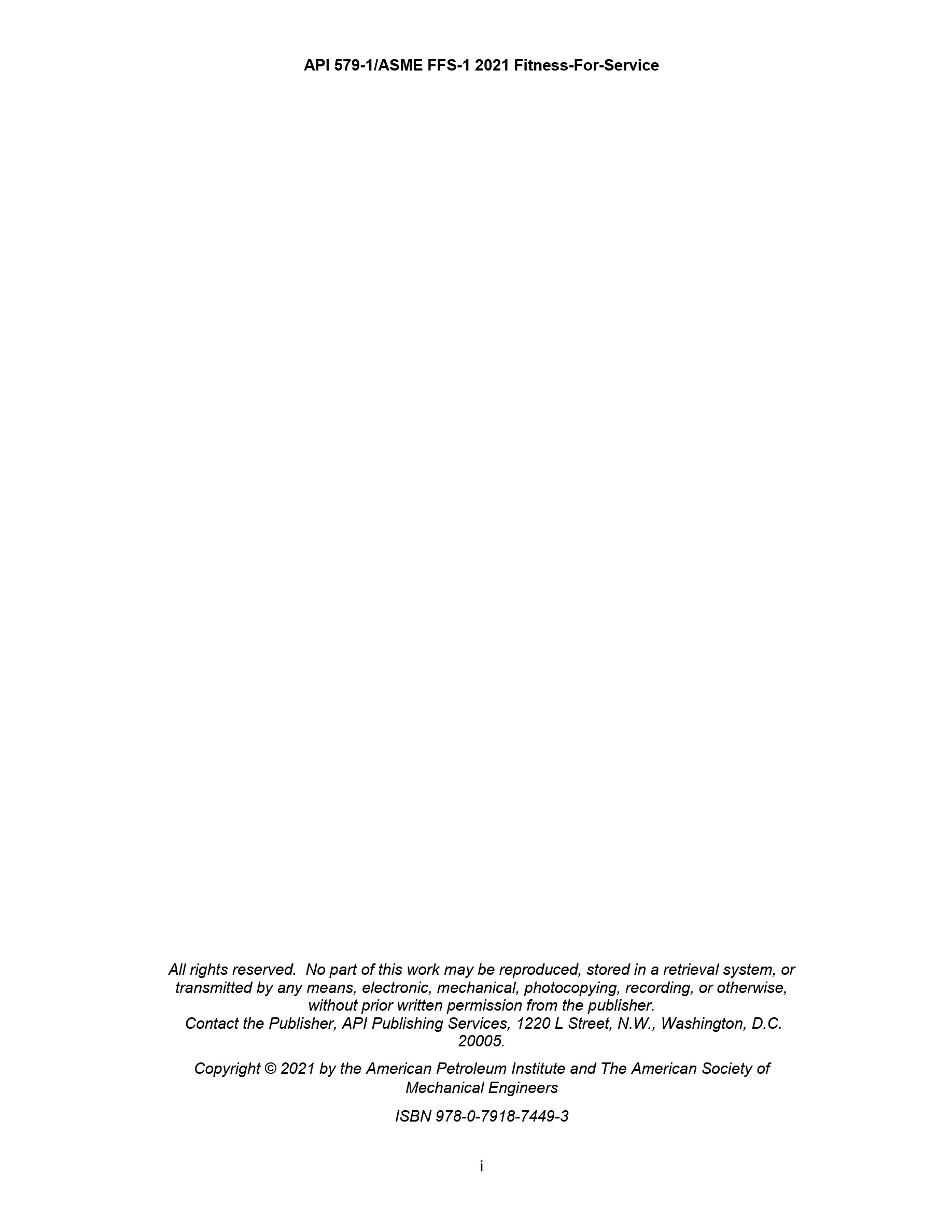 Cover preview — API 579-1/ASME FFS-1-2021 Fitness-For-Service — Page 3