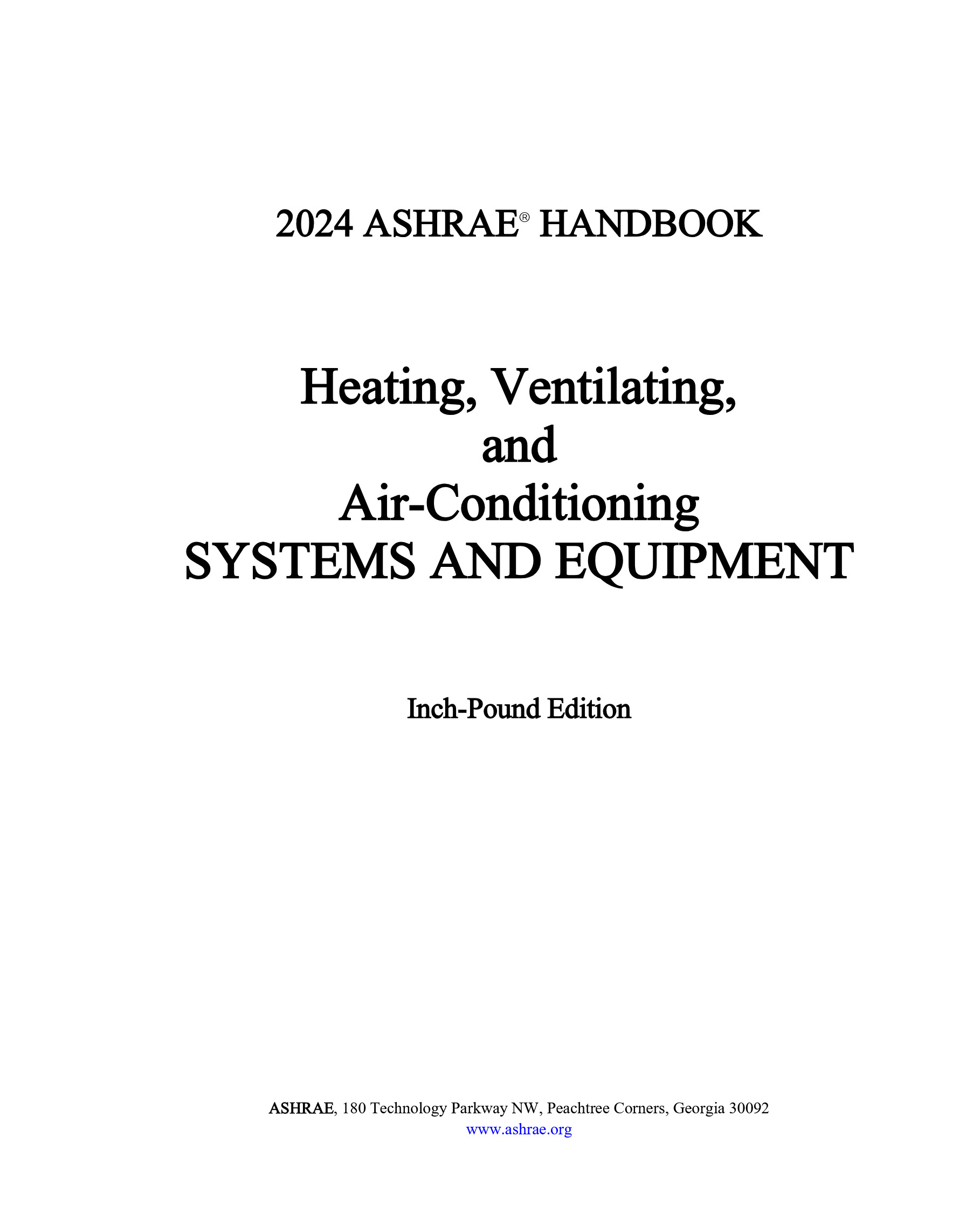 Cover preview — 2024 ASHRAE Handbook -- HVAC Systems and Equipment (I-P)  — Page 2