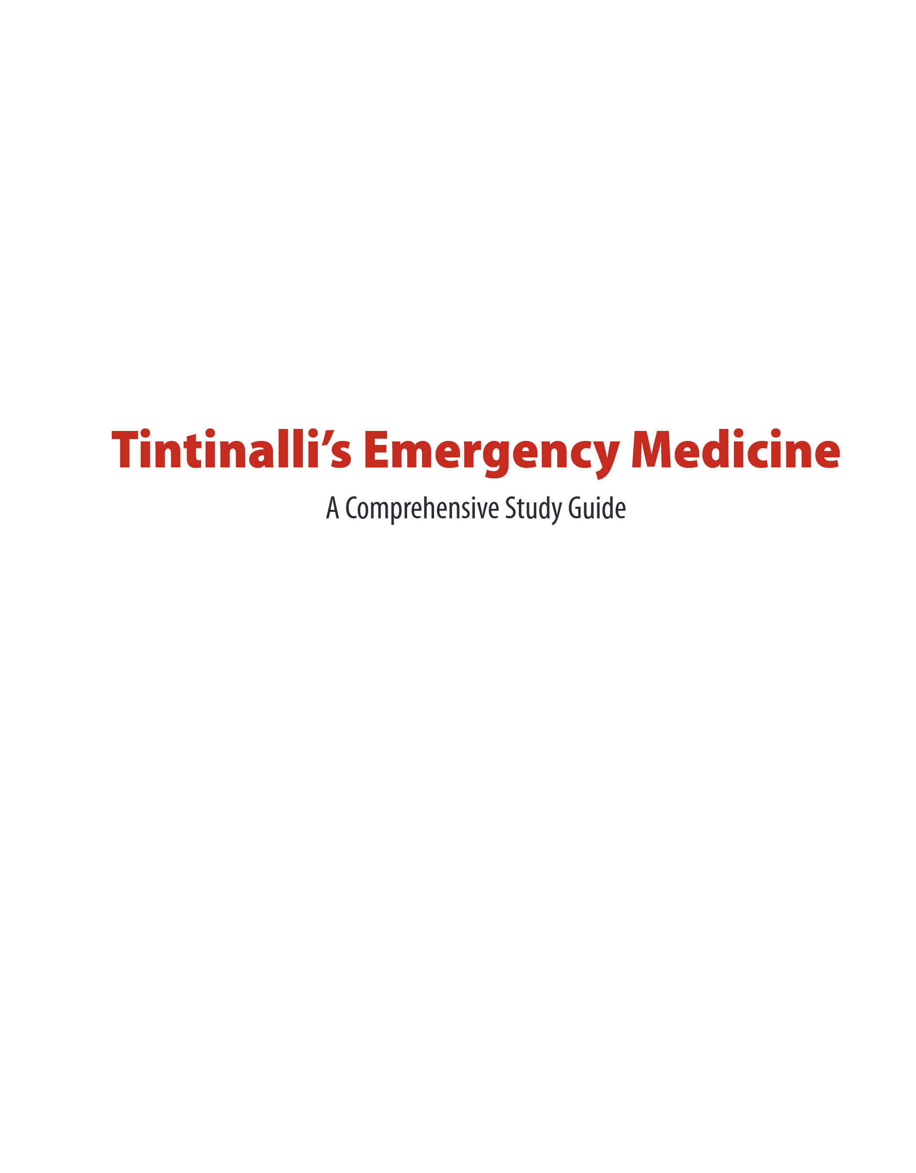 Cover preview — Tintinalli's Emergency Medicine: A Comprehensive Study Guide, 9th Edition — Page 2