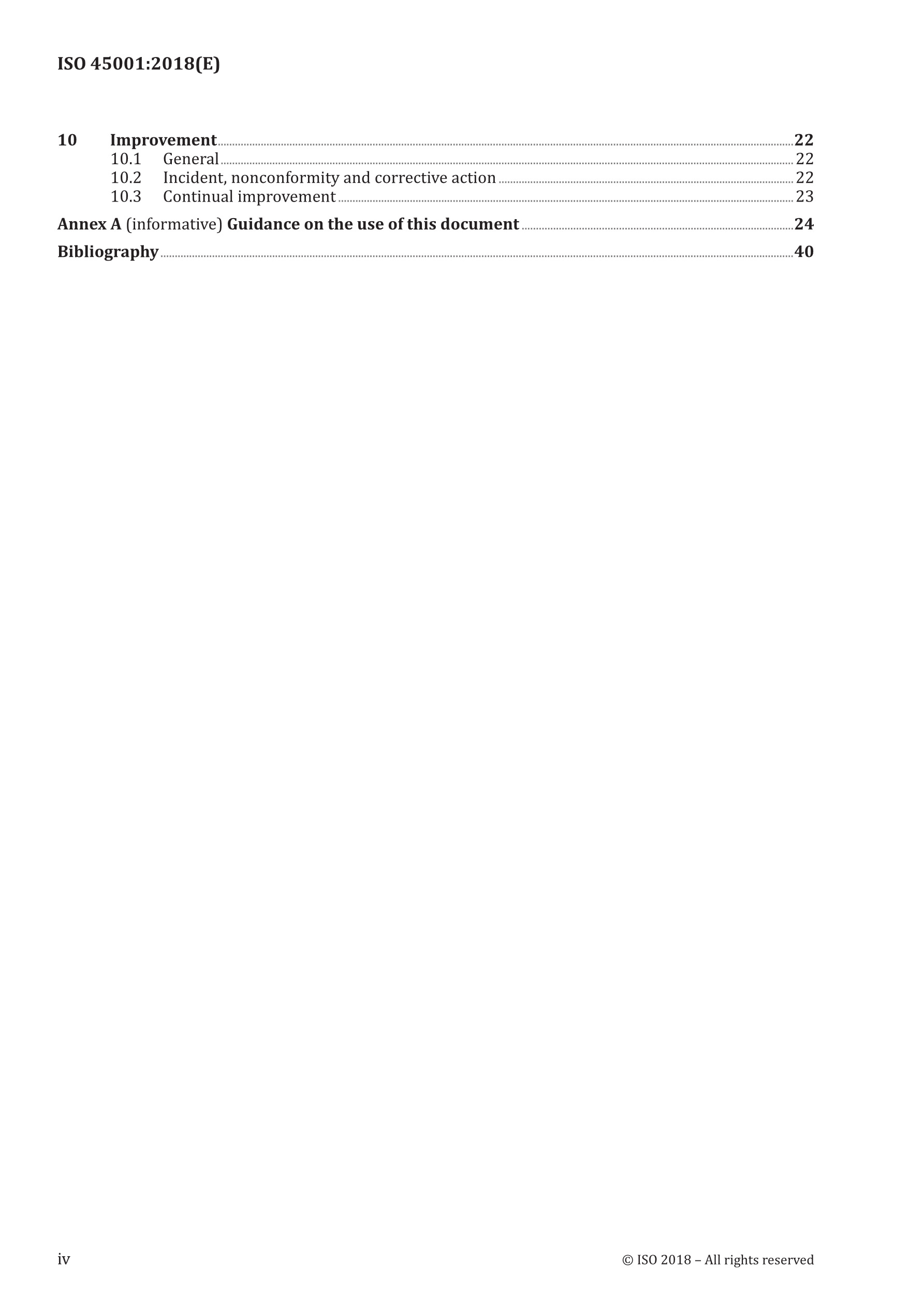 Cover preview — ISO 45001:2018 Occupational health and safety management systems — Requirements with guidance for use — Page 4