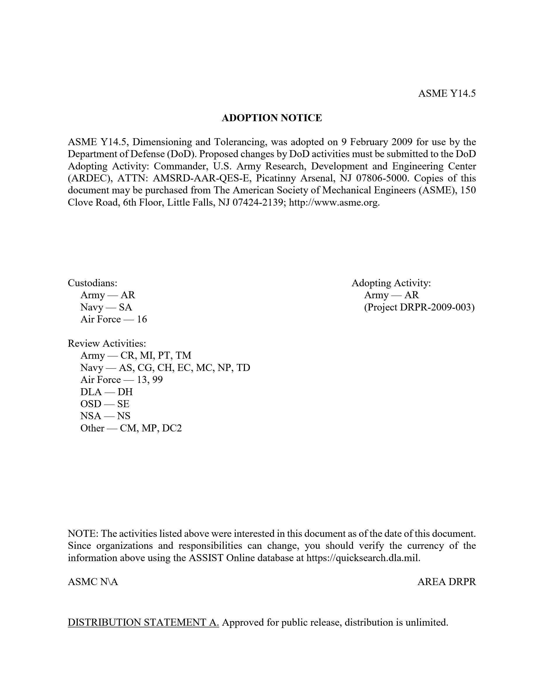 Cover preview — ASME Y14.5-2018 Dimensioning and Tolerancing (R2024) — Page 2