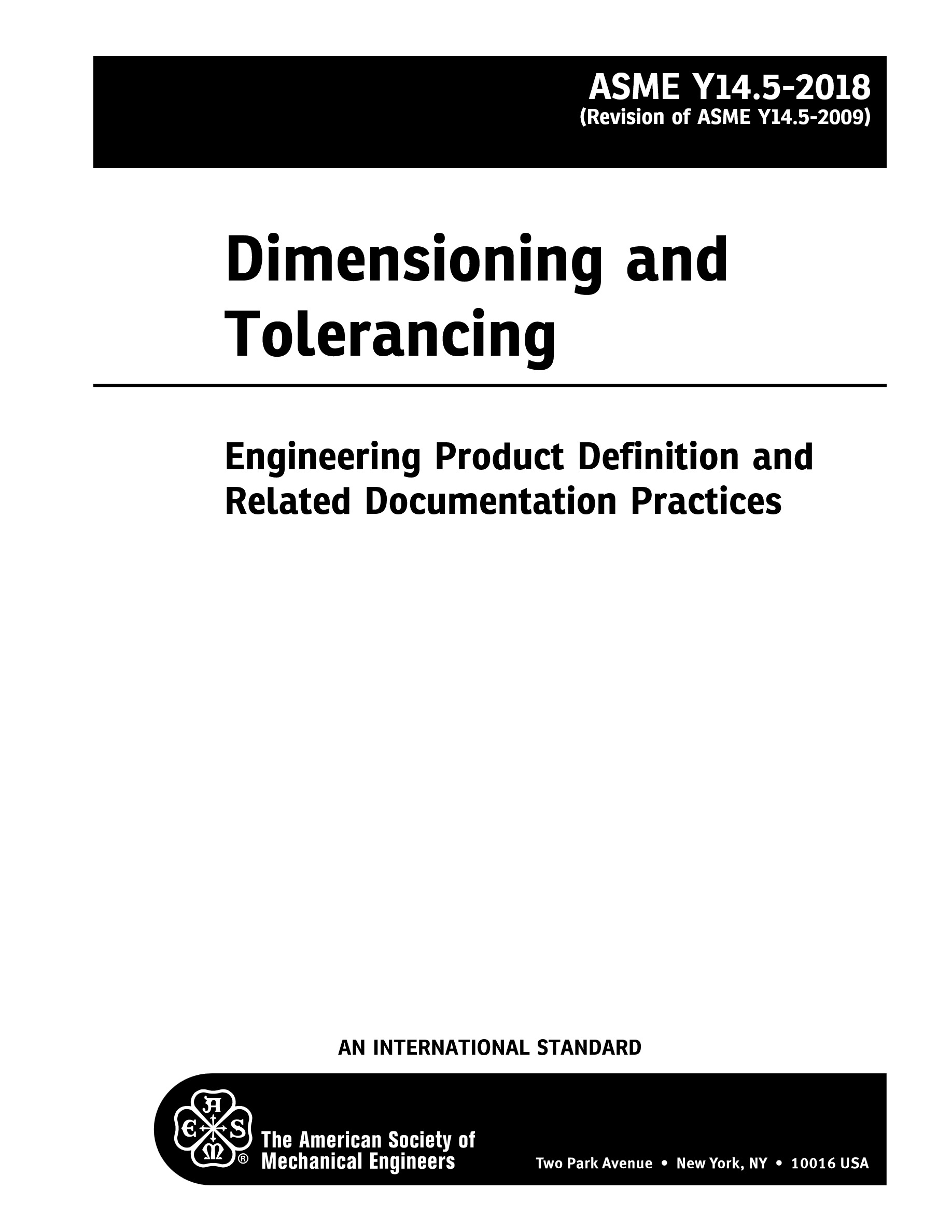 Cover preview — ASME Y14.5-2018 Dimensioning and Tolerancing (R2024) — Page 3