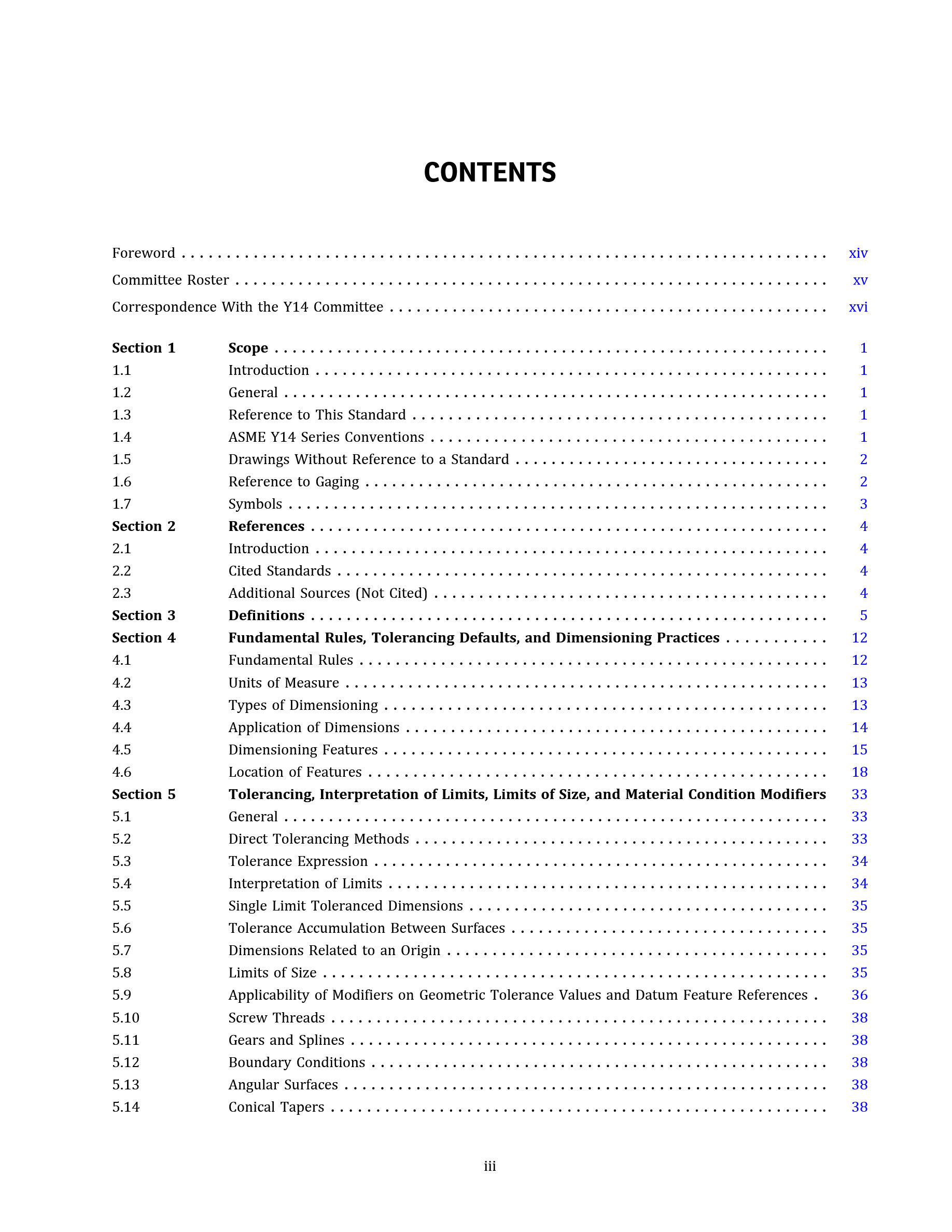 Cover preview — ASME Y14.5-2018 Dimensioning and Tolerancing (R2024) — Page 5
