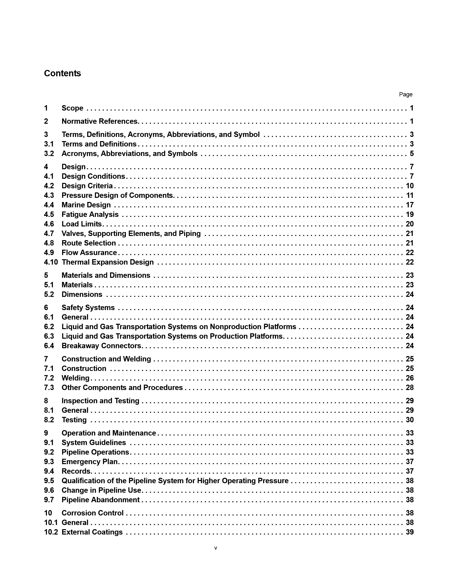 Cover preview — API RP 1111 (R2026) Recommended Practice for the Design, Construction, Operation, and Maintenance of Offshore Hydrocarbon Pipelines (Limit State Design), Fifth Edition — Page 5