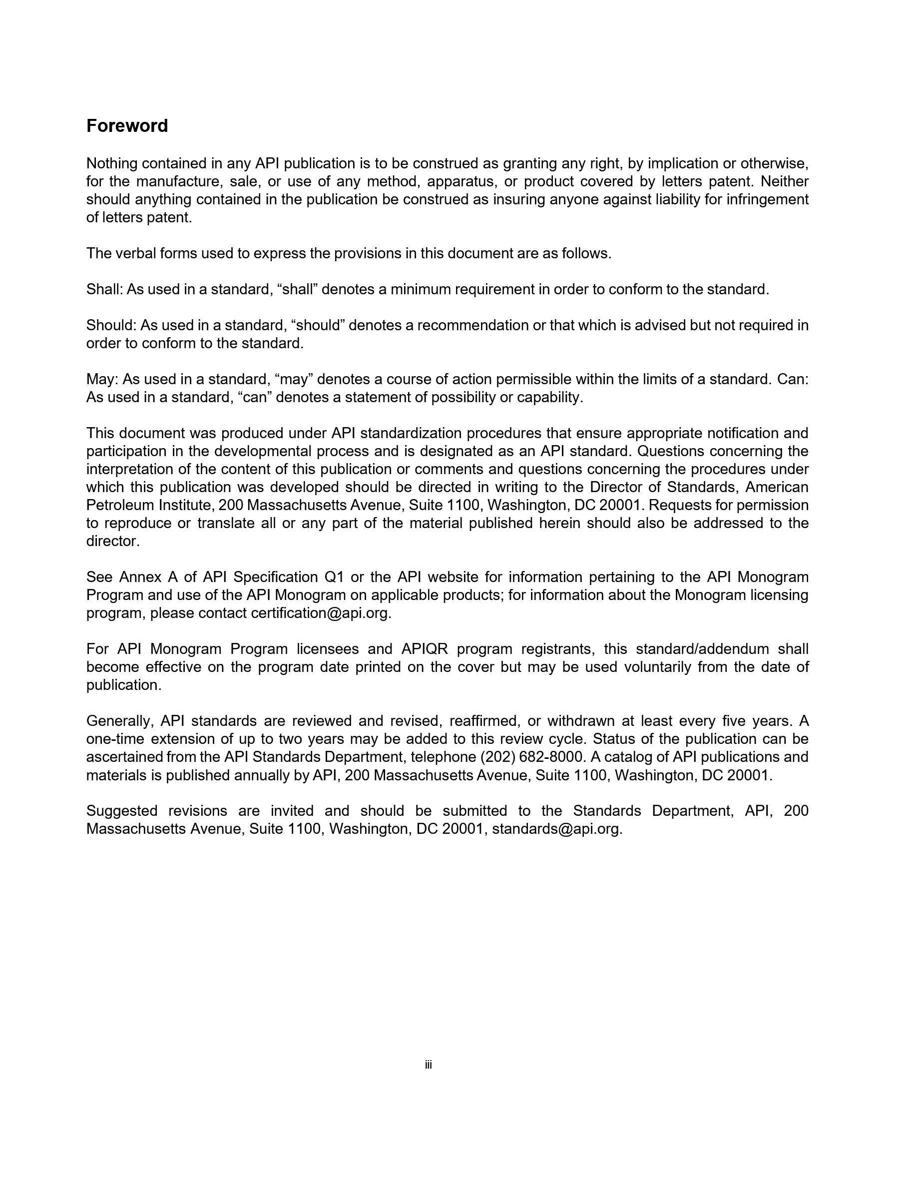 Cover preview — API Spec 5DP Drill Pipe, Second Edition, Includes Errata 1 (2020), Addendum 1 (2025), Errata 2 (2024), and Errata 3 (2025) — Page 4