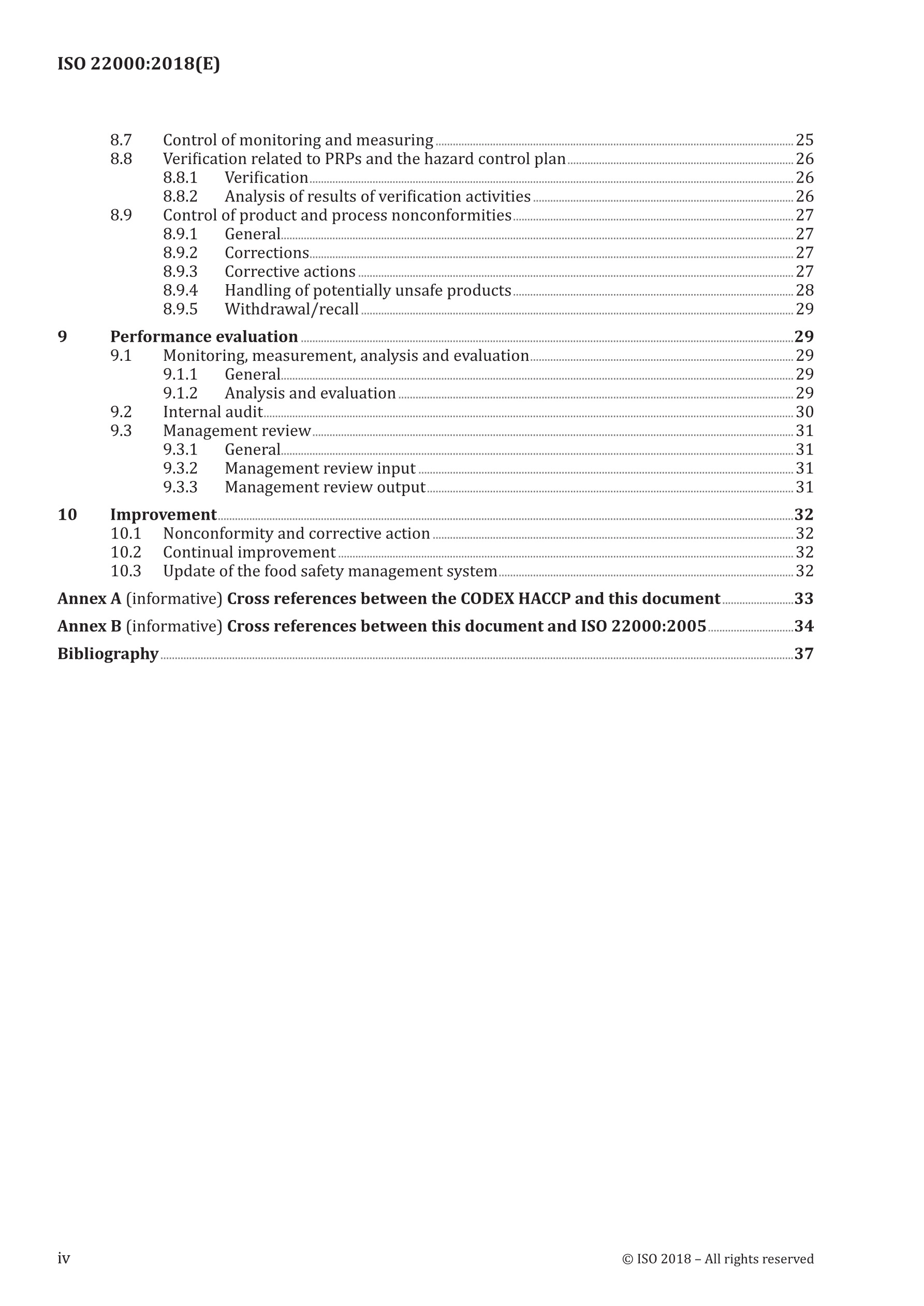Cover preview — ISO 22000:2018 Food safety management systems — Requirements for any organization in the food chain — Page 4