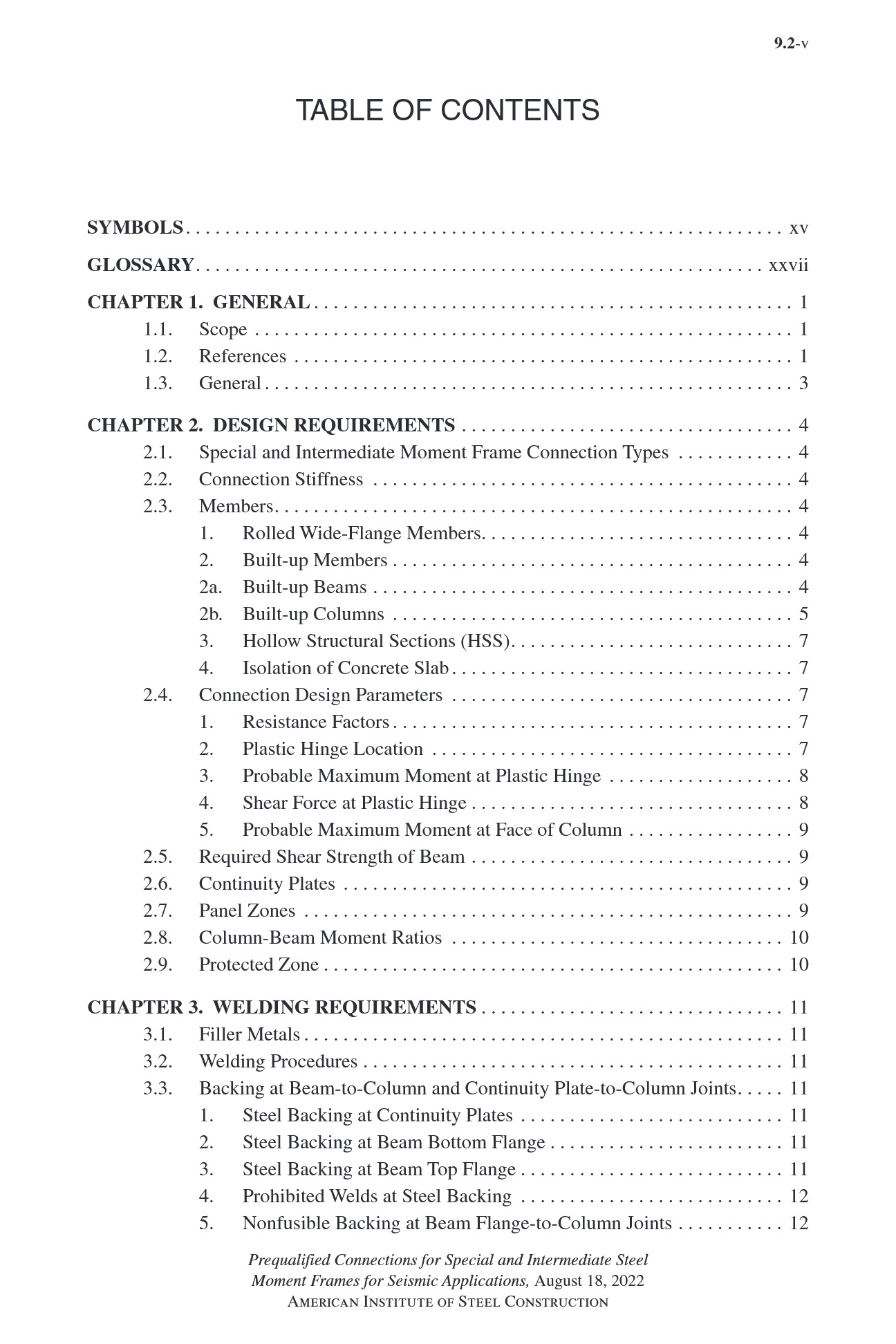 Cover preview — AISC A358-22 Prequalified Connections for Special and Intermediate Steel Moment Frames for Seismic Applications — Page 7