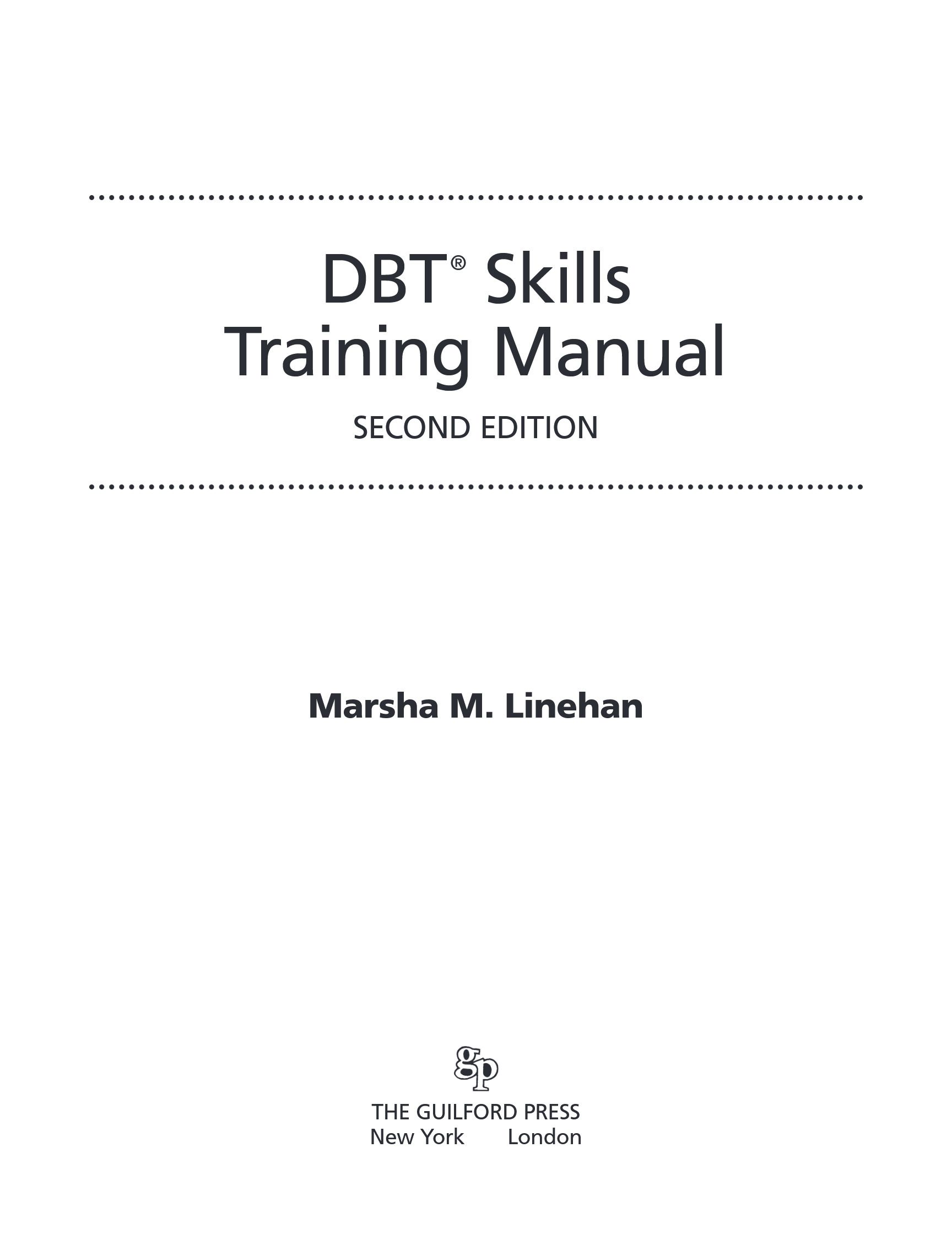 Cover preview — DBT Skills Training Manual Second Edition by Marsha M. Linehan — Page 3