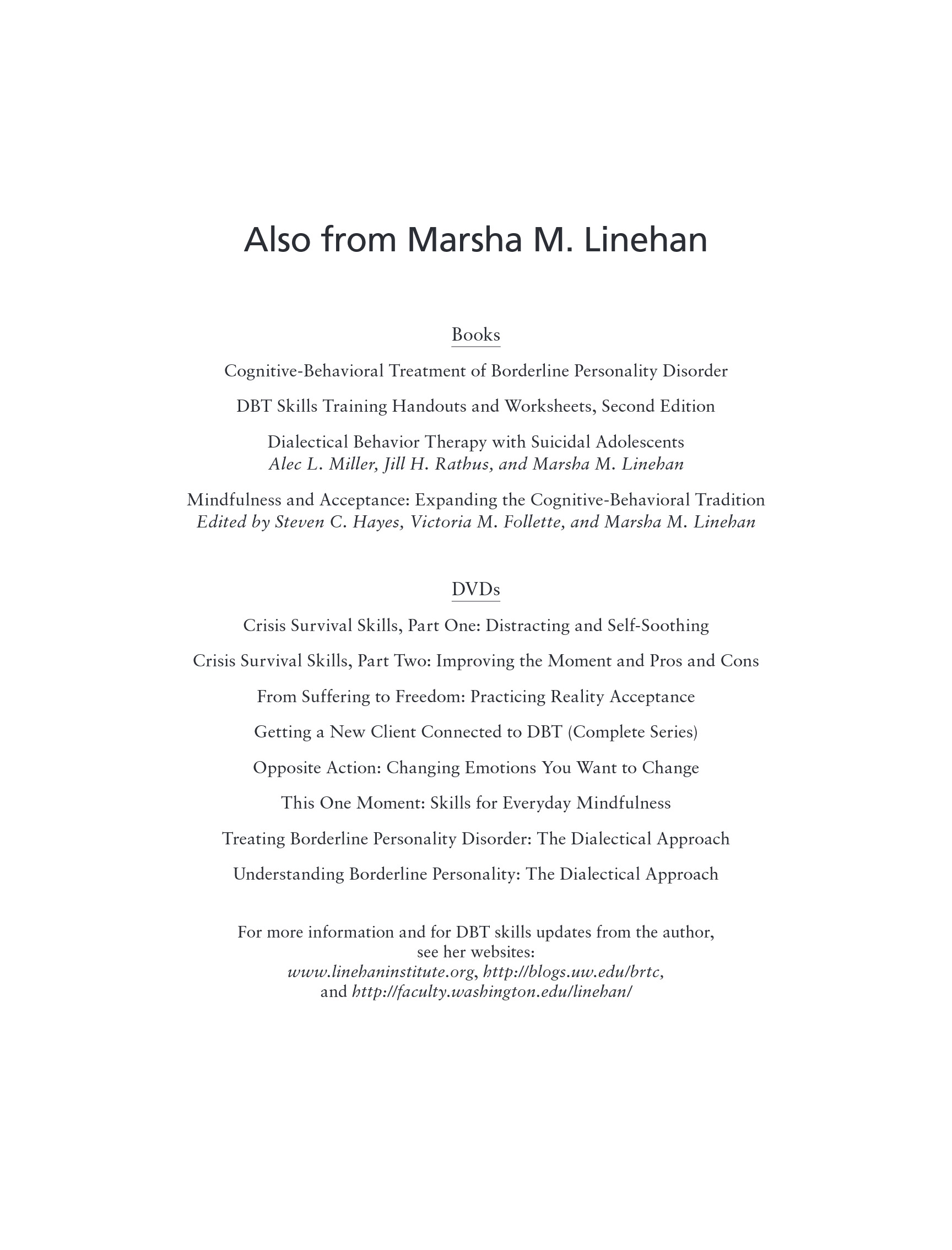 Cover preview — DBT Skills Training Manual Second Edition by Marsha M. Linehan — Page 6