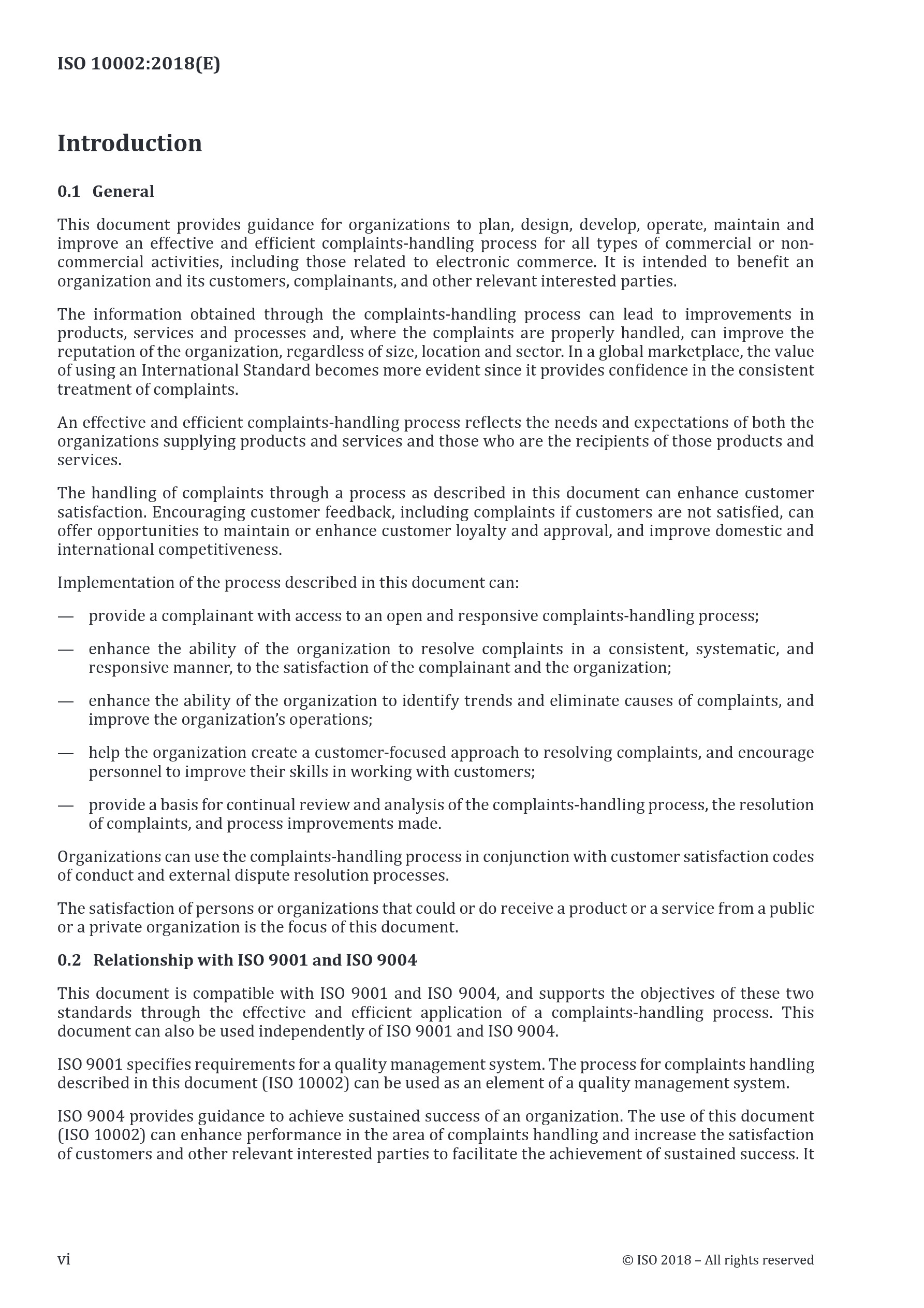 Cover preview — ISO 10002:2018 Quality Management — Customer Satisfaction — Guidelines for Complaints Handling in Organizations — Page 6