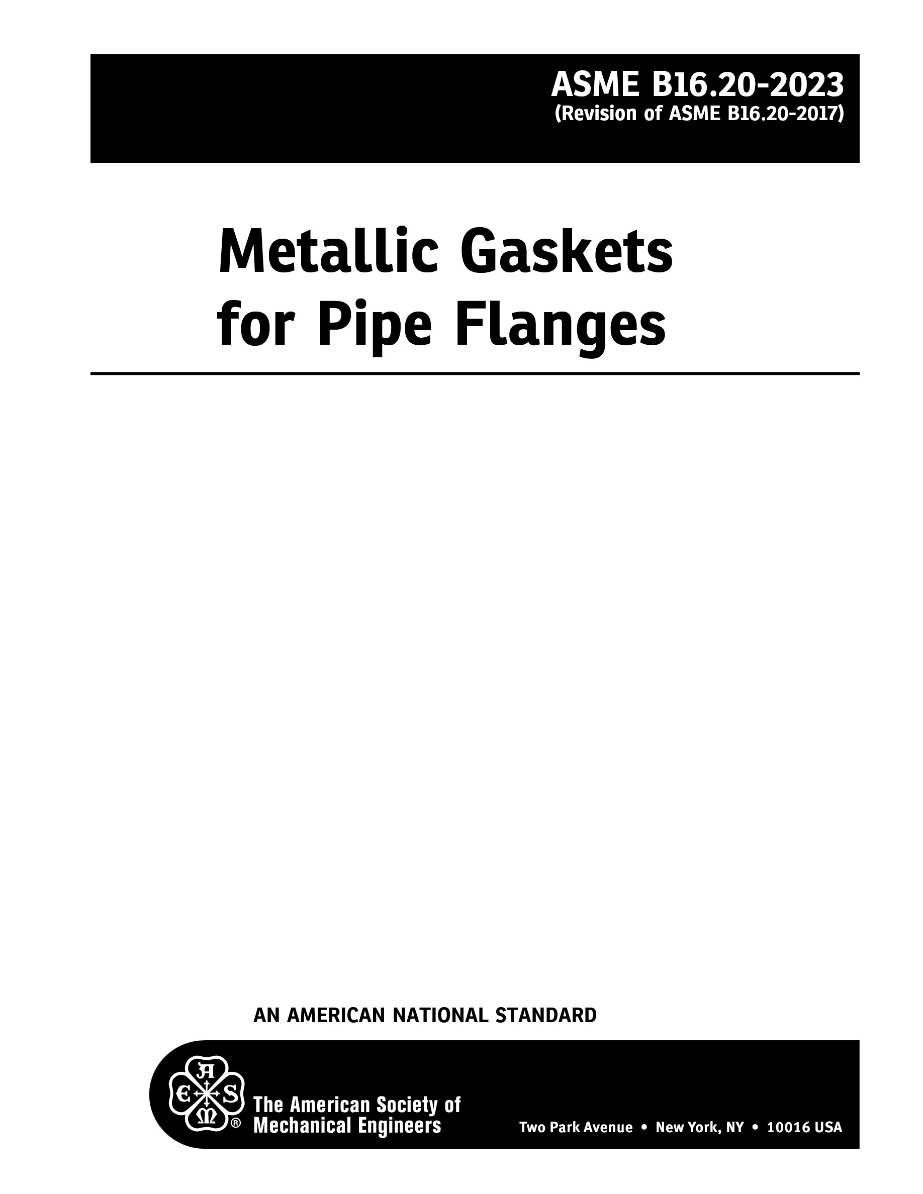Cover preview — ASME B16.20-2023 Metallic Gaskets for Pipe Flanges — Page 2