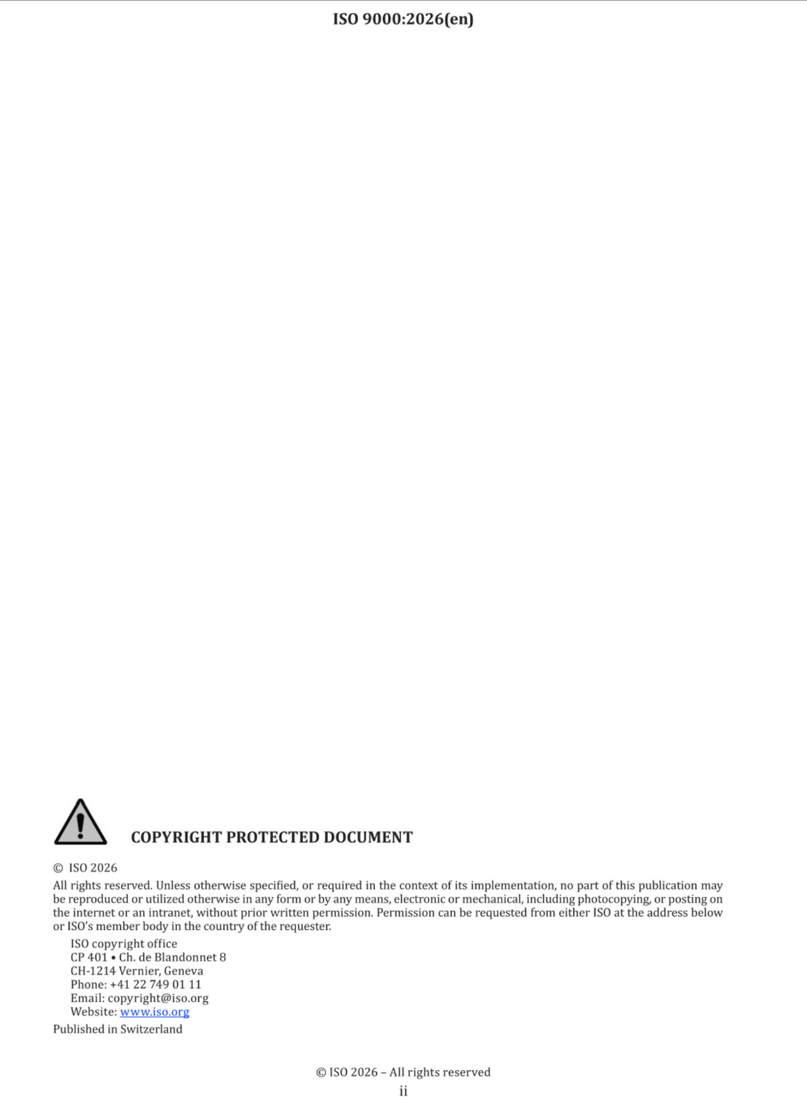 Cover preview — ISO 9000 - 2026 Quality Management — Fundamentals and Vocabulary Standard — Page 2