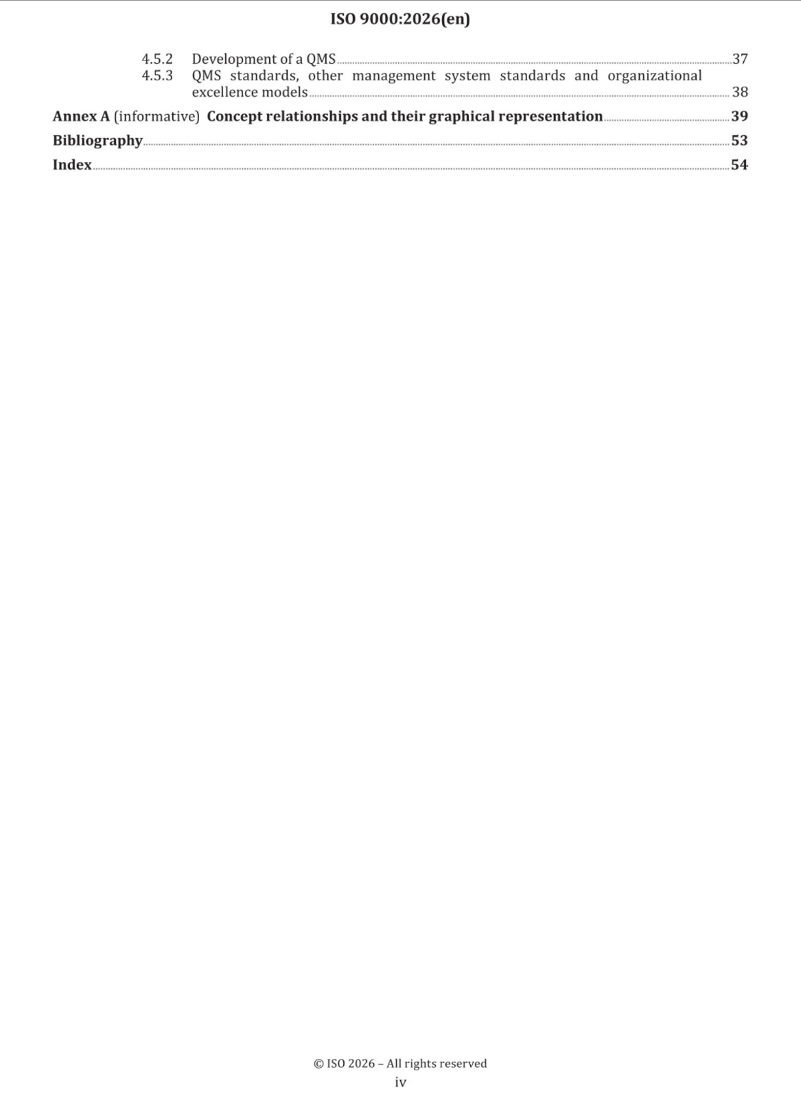 Cover preview — ISO 9000 - 2026 Quality Management — Fundamentals and Vocabulary Standard — Page 4