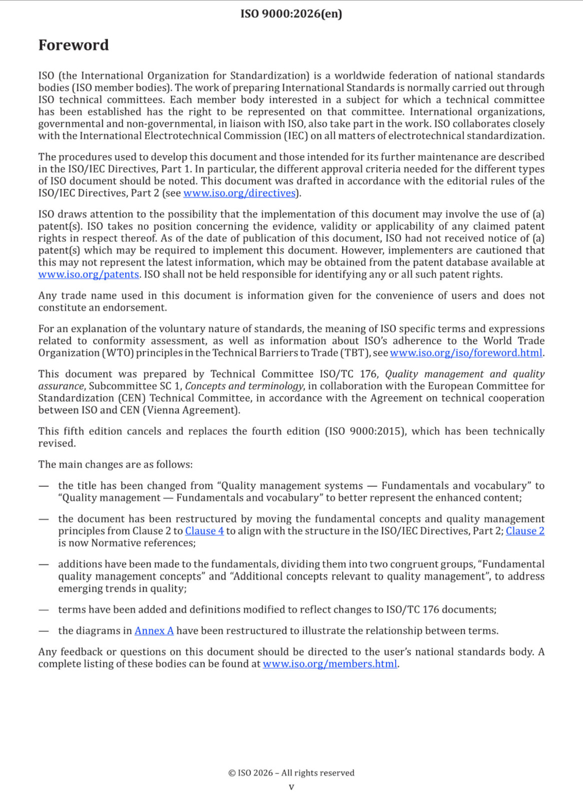 Cover preview — ISO 9000 - 2026 Quality Management — Fundamentals and Vocabulary Standard — Page 5