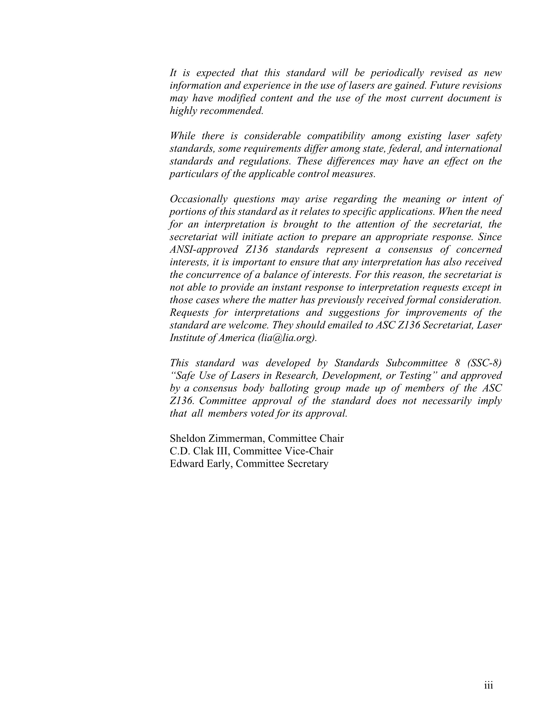 Cover preview — LIA Z136.8-2021 Safe Use of Lasers in Research, Development, or Testing — Page 6