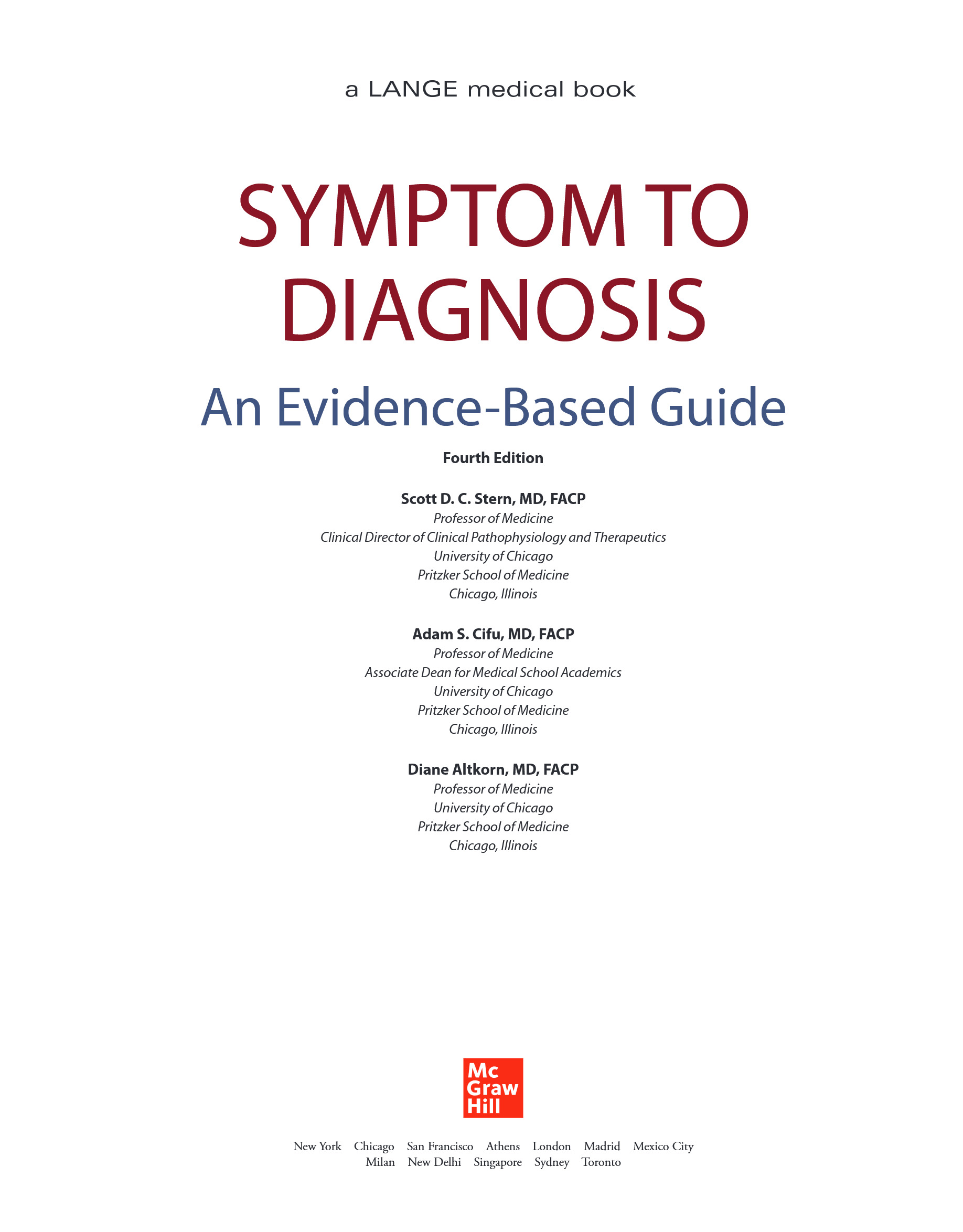 Cover preview — Symptom to Diagnosis An Evidence Based Guide, Fourth Edition 4th — Page 2