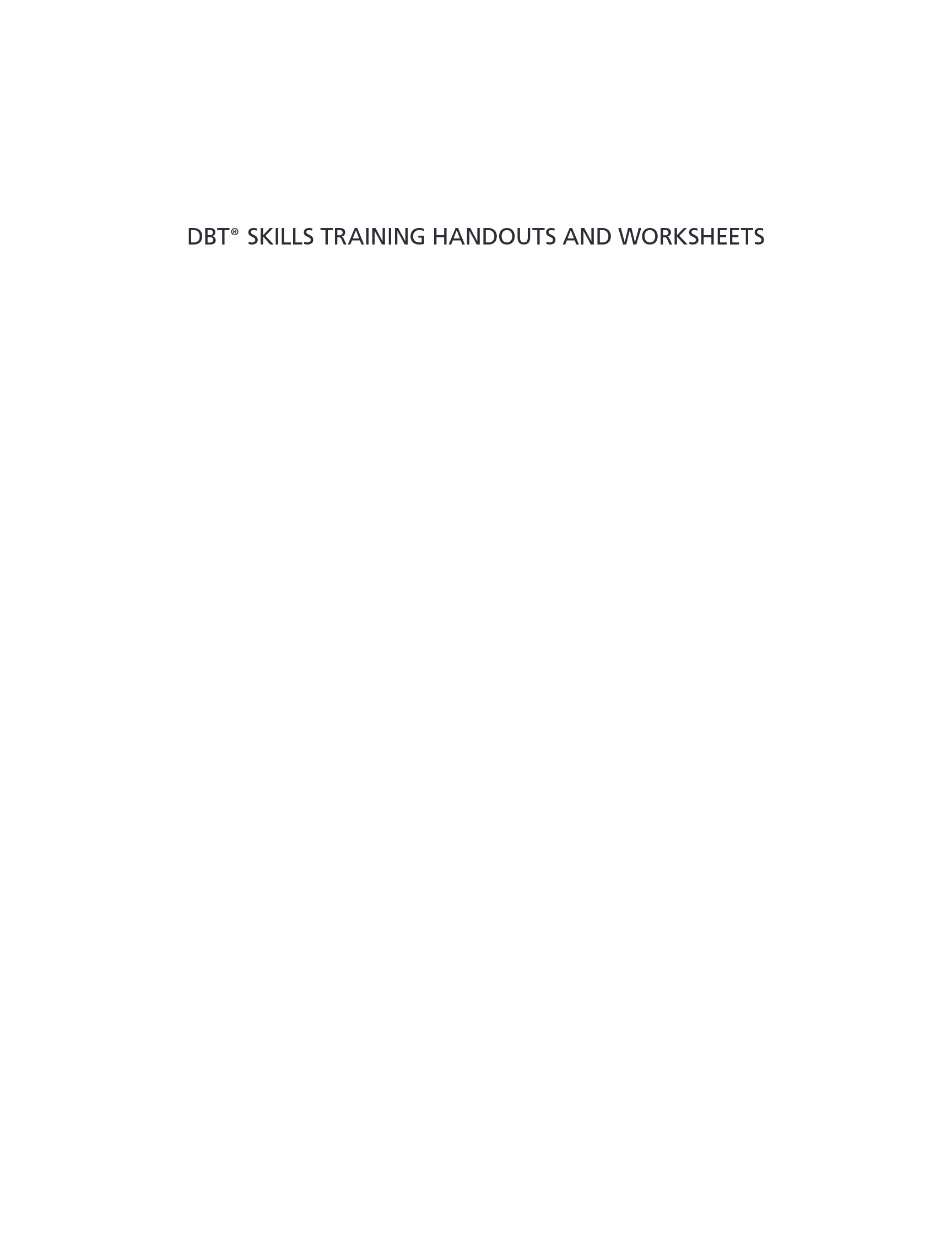Cover preview — DBT Skills Training Handouts and Worksheets Second Edition by Marsha M. Linehan — Page 3