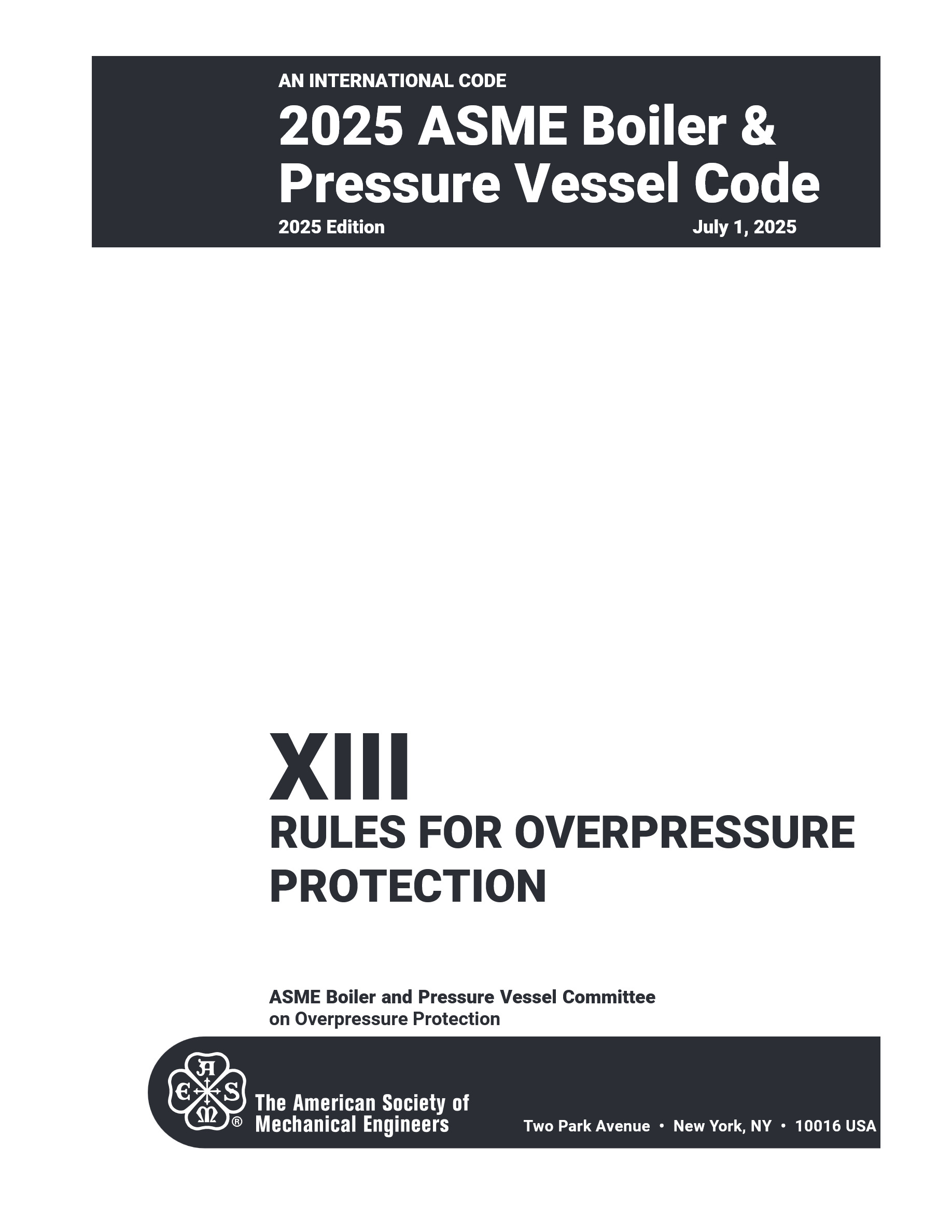 Cover preview — ASME BPVC.XIII-2025 Section XIII, Rules for Overpressure Protection — Page 3