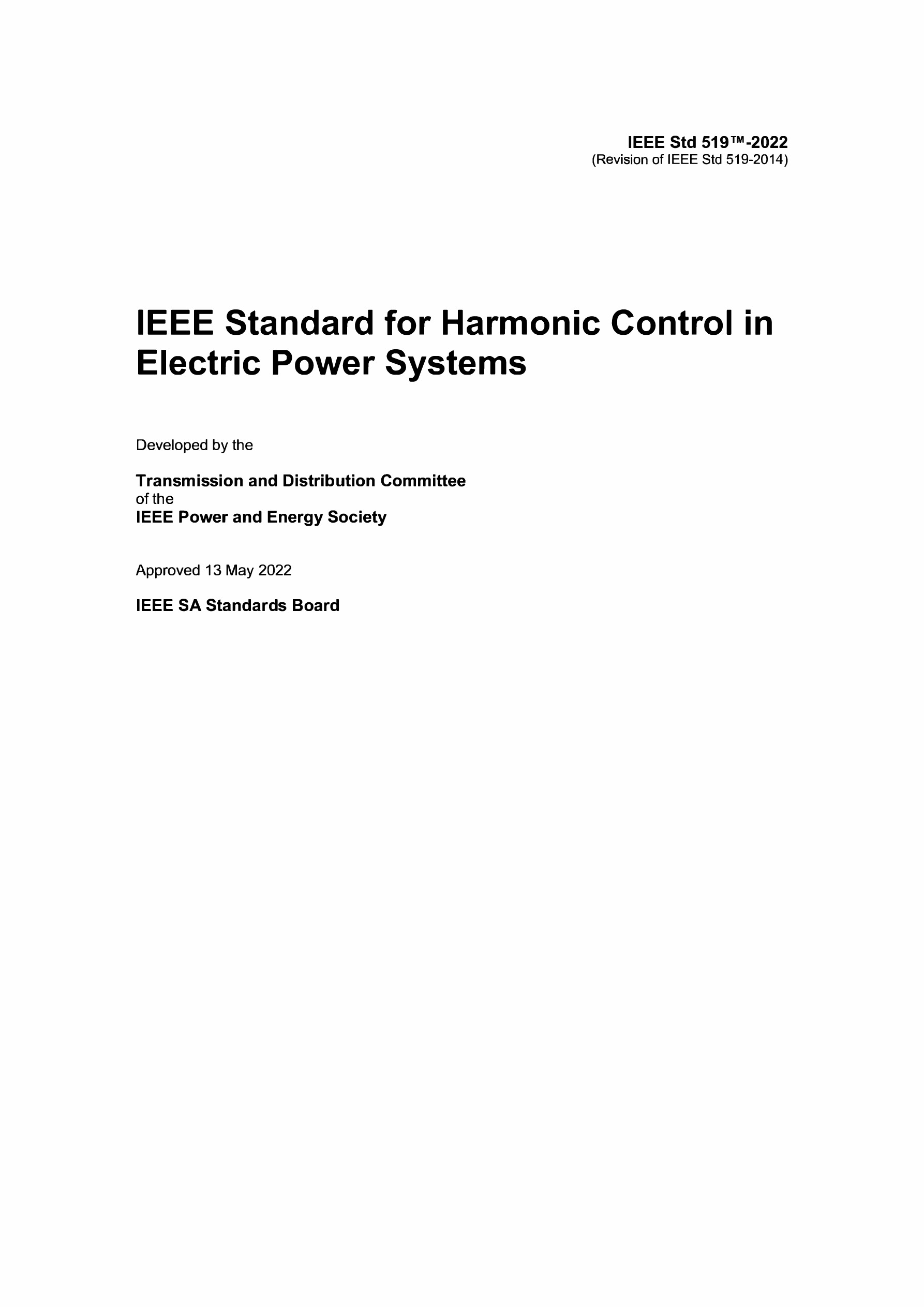 Cover preview — IEEE 519-2022 - Standard for Harmonic Control in Electric Power Systems — Page 2