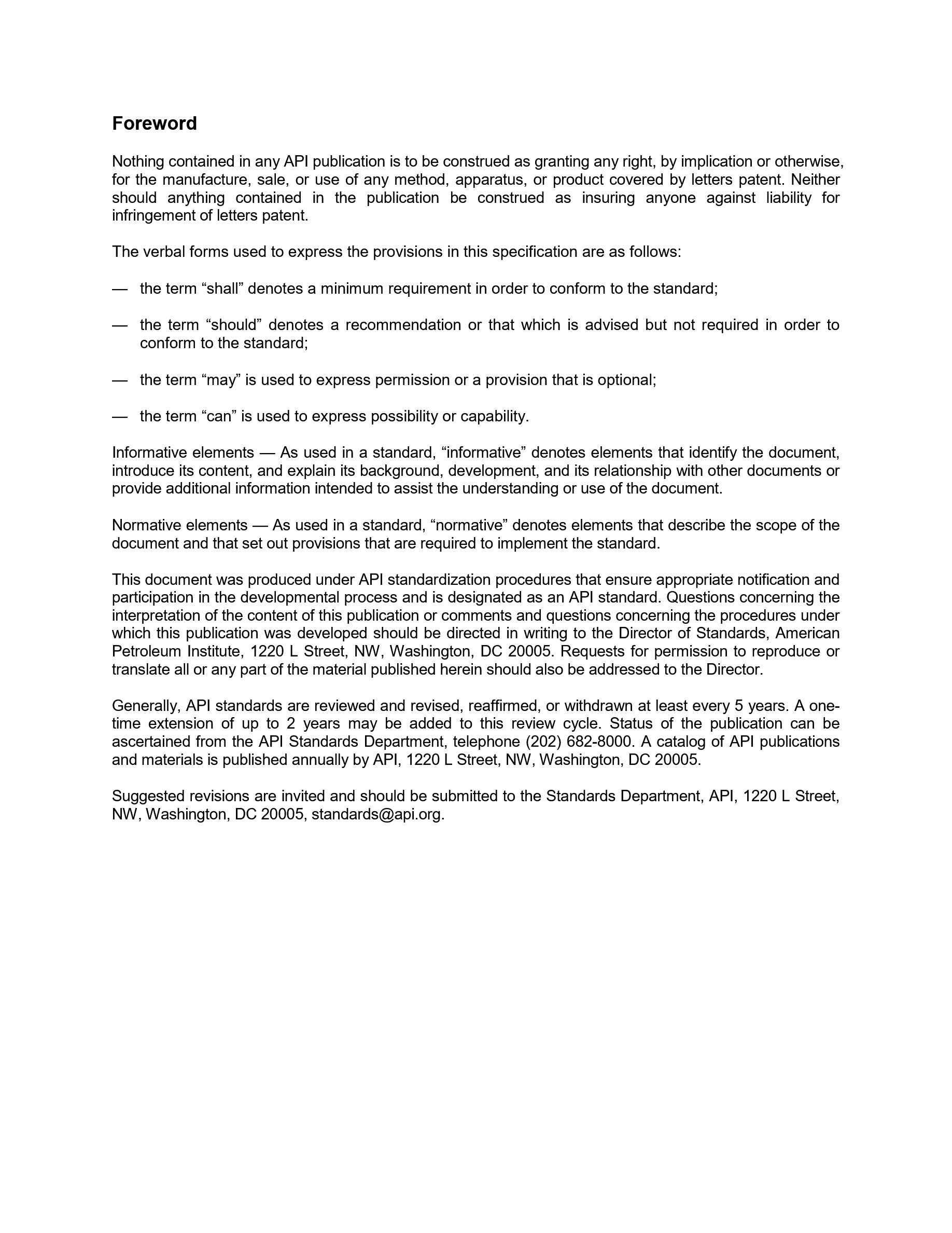 Cover preview — API 5L Specification for Line Pipe — Page 4