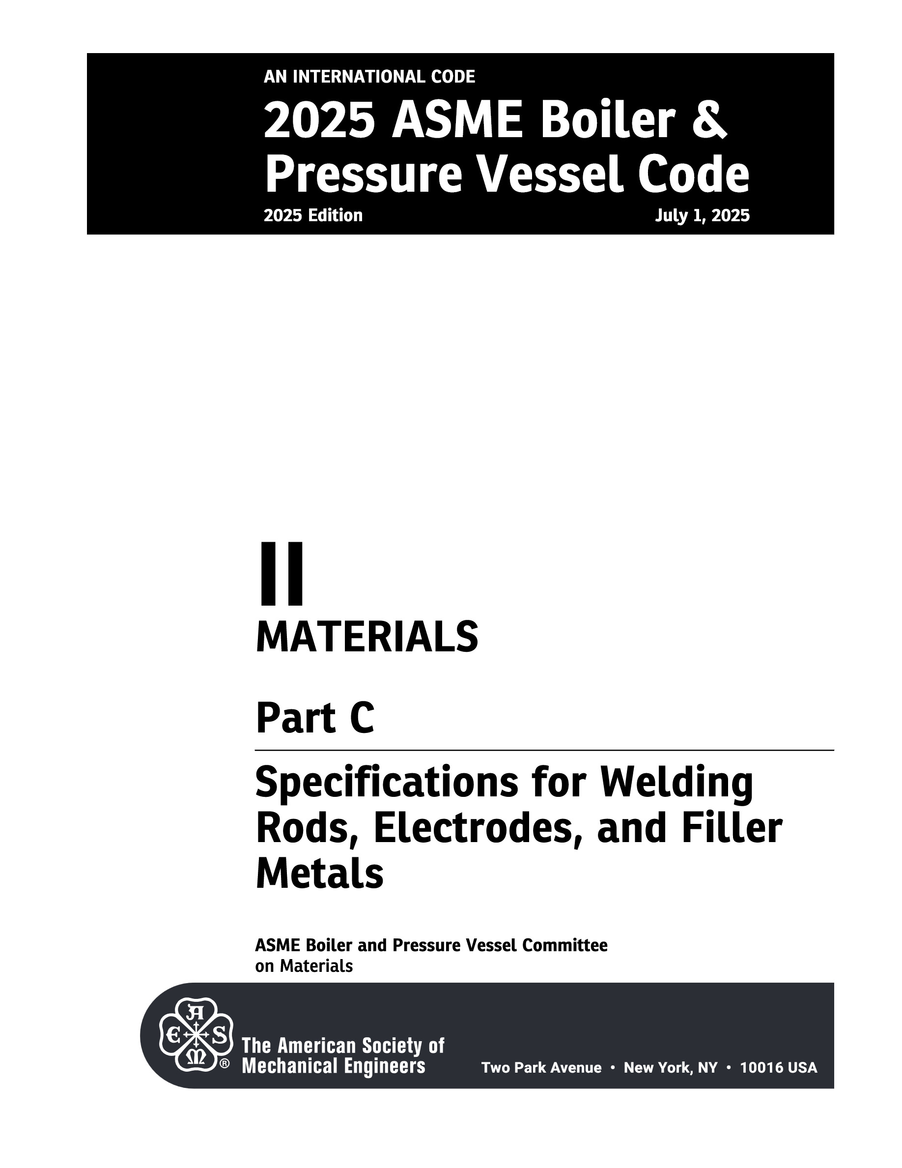 Cover preview — ASME BPVC.II.C-2025  Section II Part C - Specifications for Welding Rods, Electrodes, and Filler Metals — Page 3