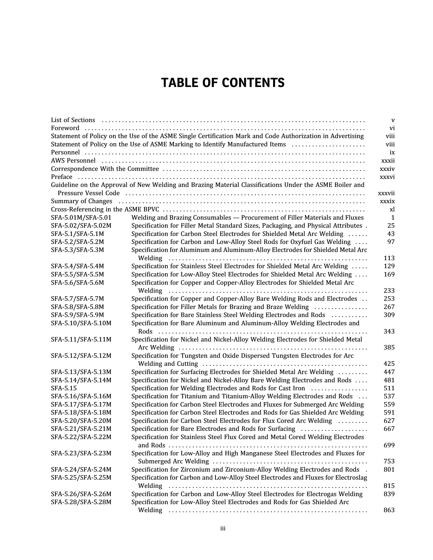 Cover preview — ASME BPVC.II.C-2025  Section II Part C - Specifications for Welding Rods, Electrodes, and Filler Metals — Page 5