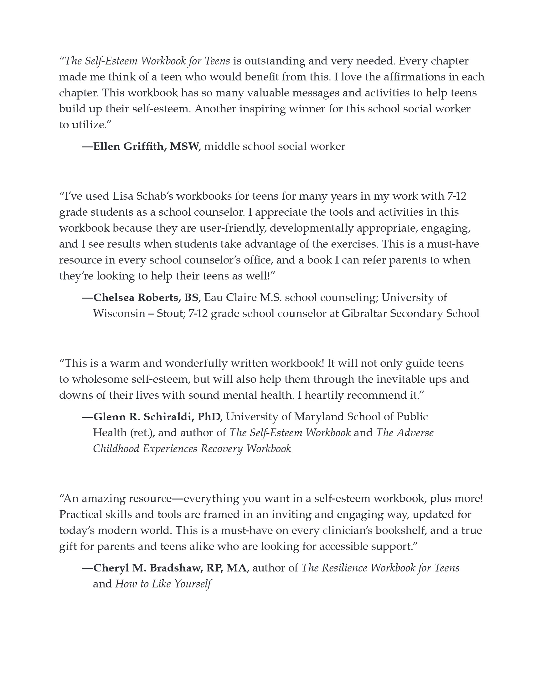 Cover preview — The Self-Esteem Workbook for Teens: Activities to Help You Build Confidence and Achieve Your Goals — Page 2