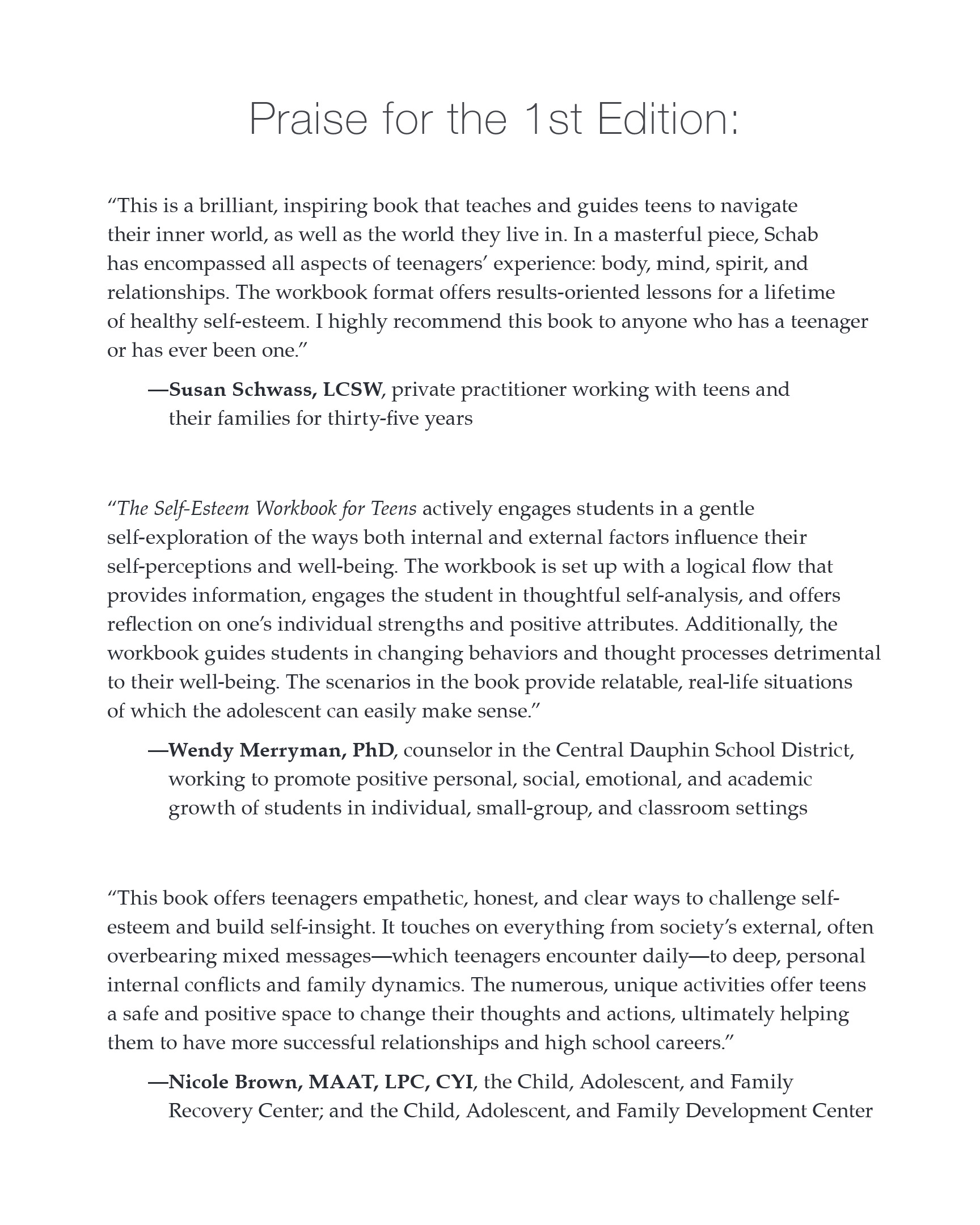 Cover preview — The Self-Esteem Workbook for Teens: Activities to Help You Build Confidence and Achieve Your Goals — Page 4