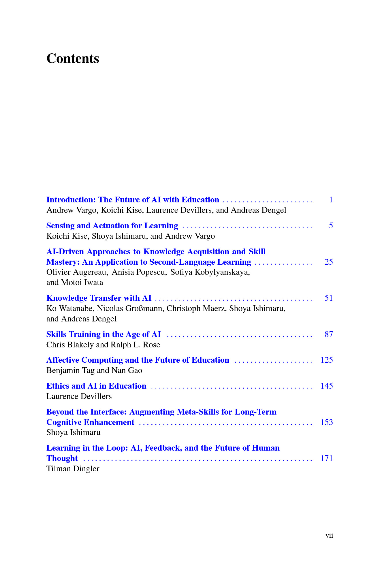 Cover preview — The Future of Education with AI: Communications of NII Shonan Meetings — Page 6
