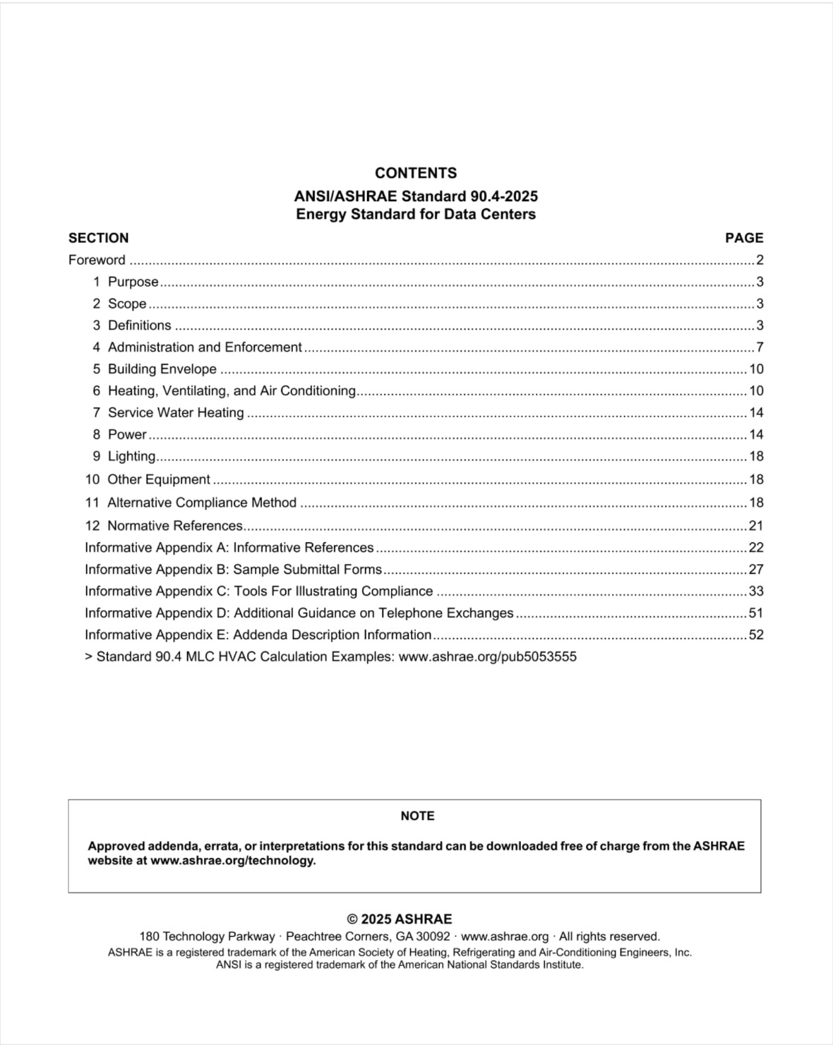 Cover preview — ASHRAE 90.4-2025 Energy Standard for Data Centers (ANSI Approved) — Page 3
