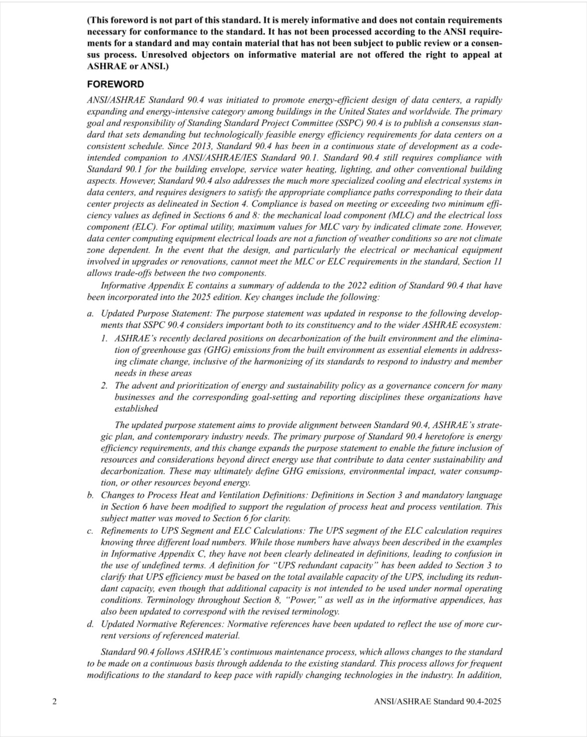 Cover preview — ASHRAE 90.4-2025 Energy Standard for Data Centers (ANSI Approved) — Page 4