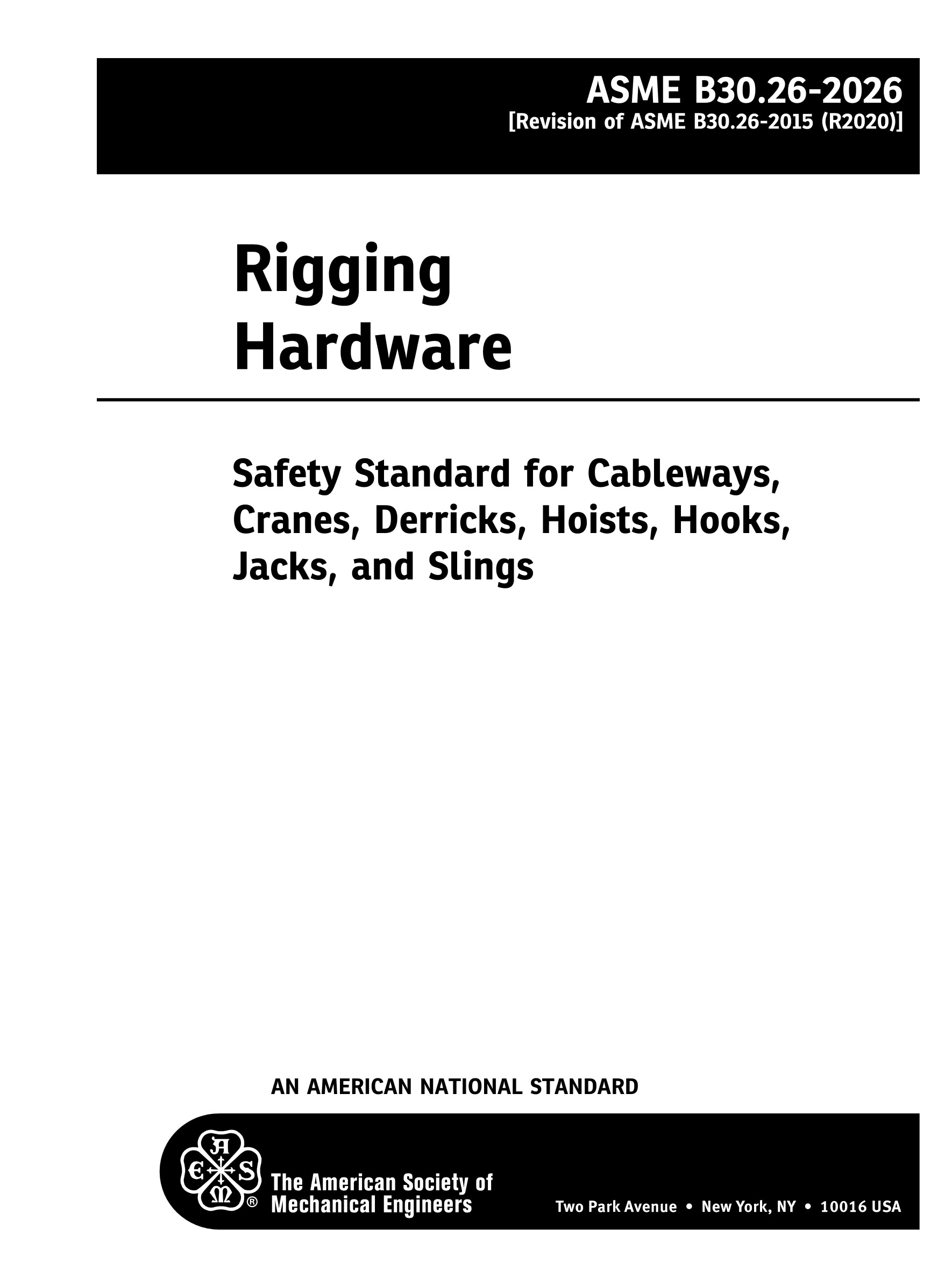 Cover preview — ASME B30.26-2026 Rigging Hardware — Page 2