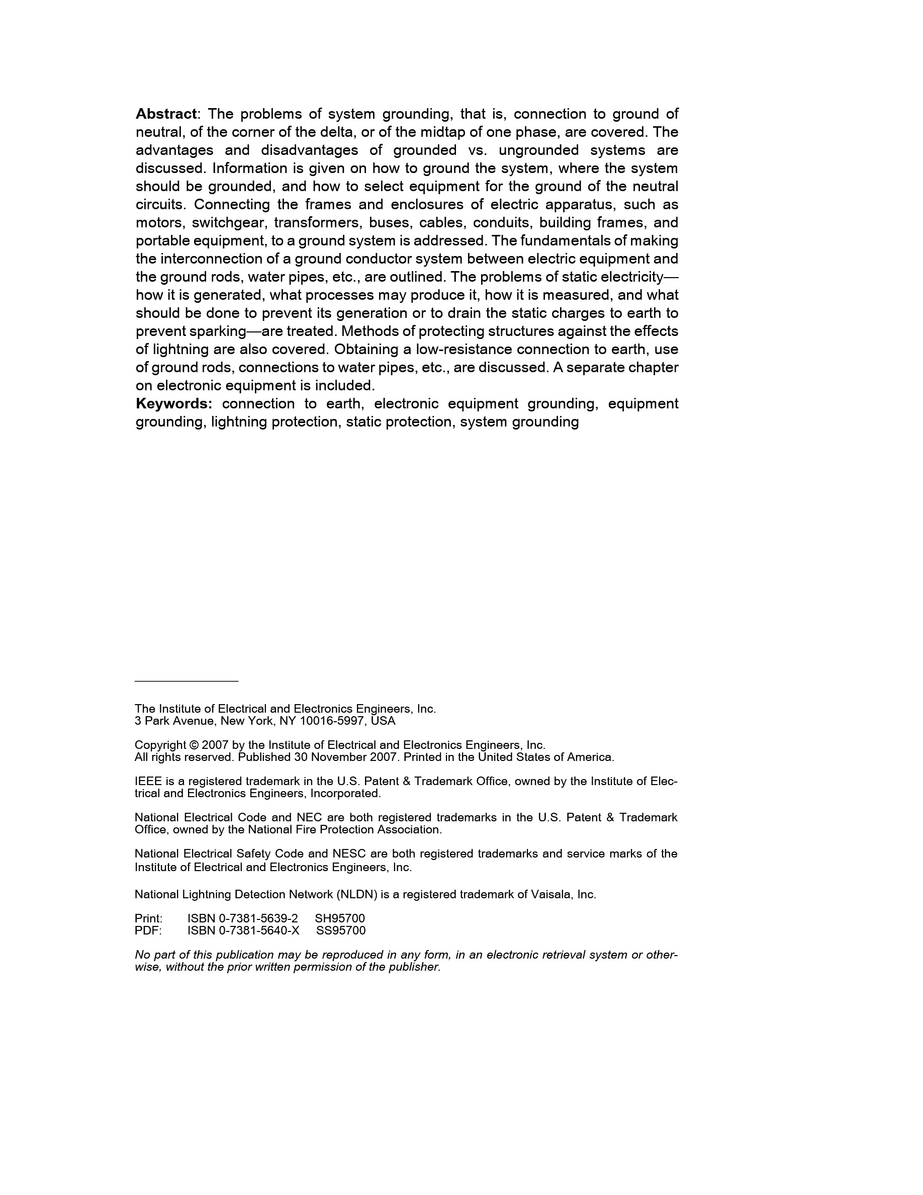 Cover preview — IEEE 142-2007 IEEE Recommended Practice for Grounding of Industrial and Commercial Power Systems - Green Book — Page 4