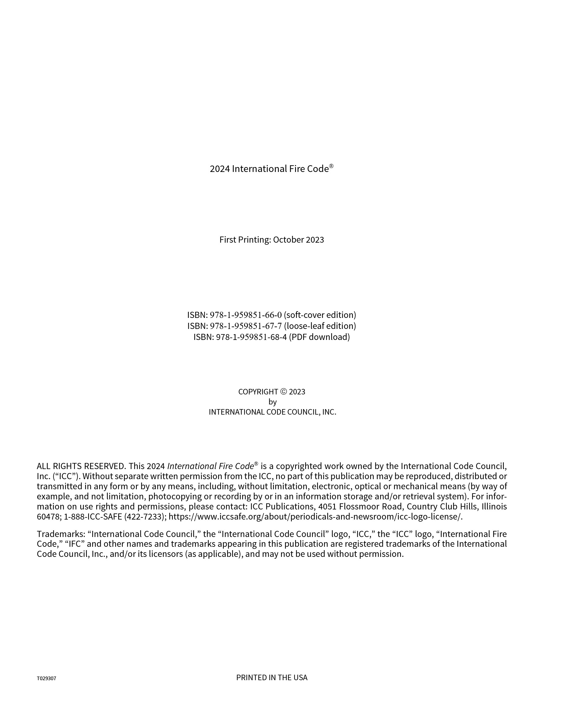 Cover preview — 2024 International Fire Code — Page 3