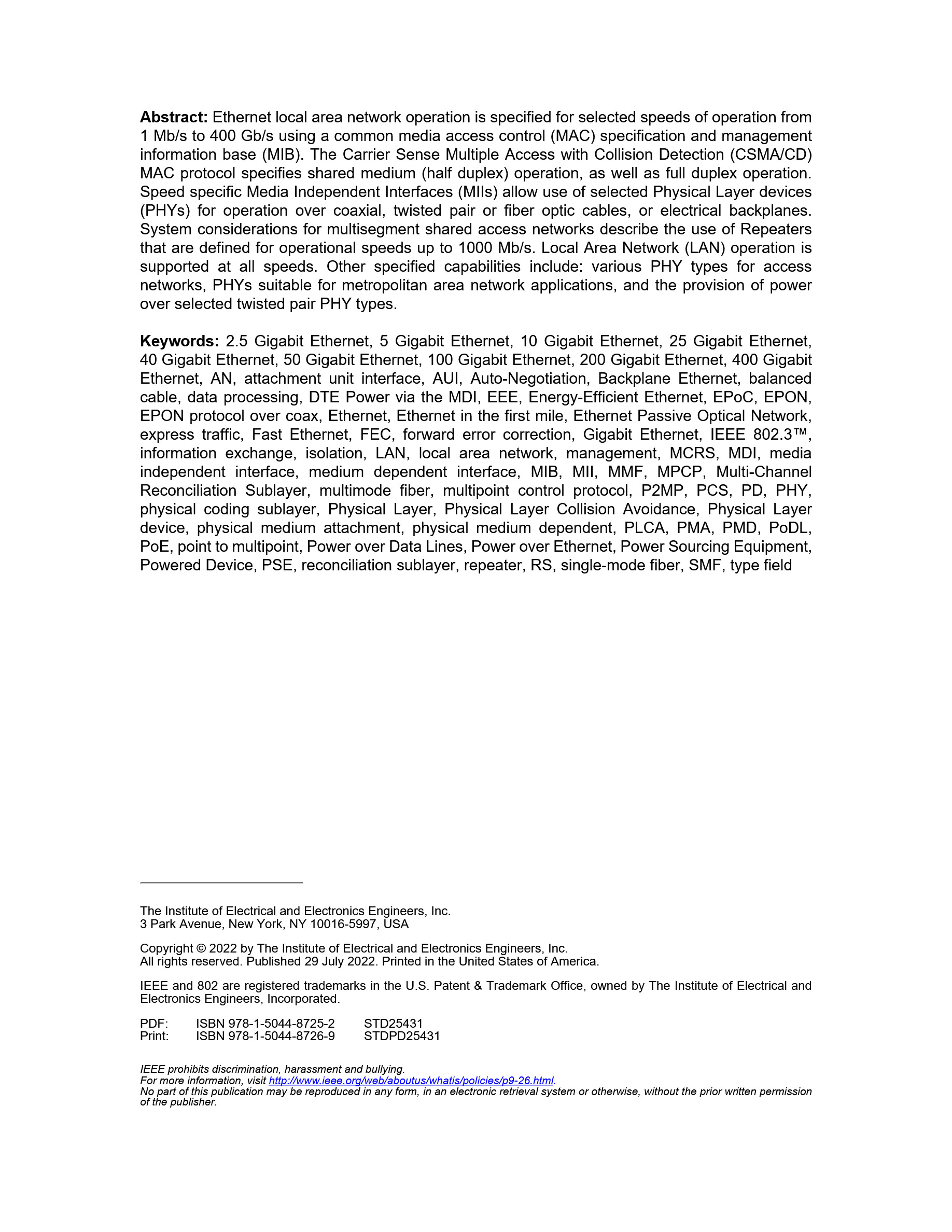 Cover preview — IEEE 802.3 Standard for Ethernet — Page 3