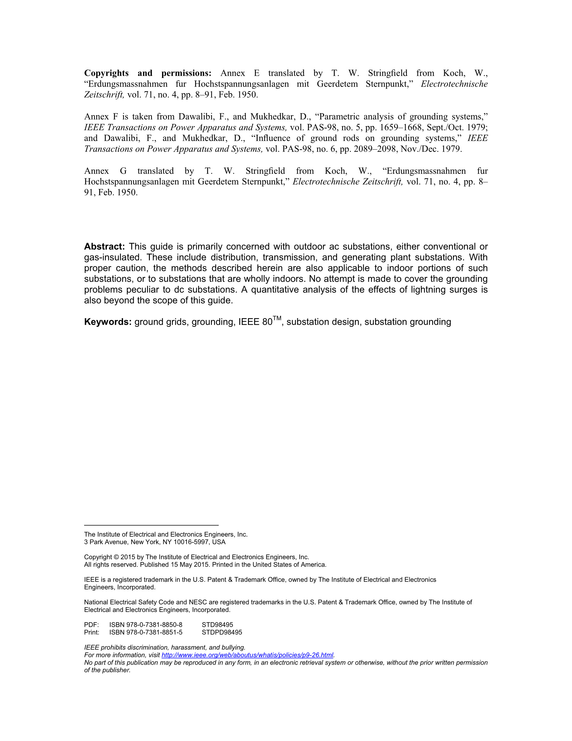 Cover preview — IEEE 80 Guide for Safety in AC Substation Grounding — Page 4