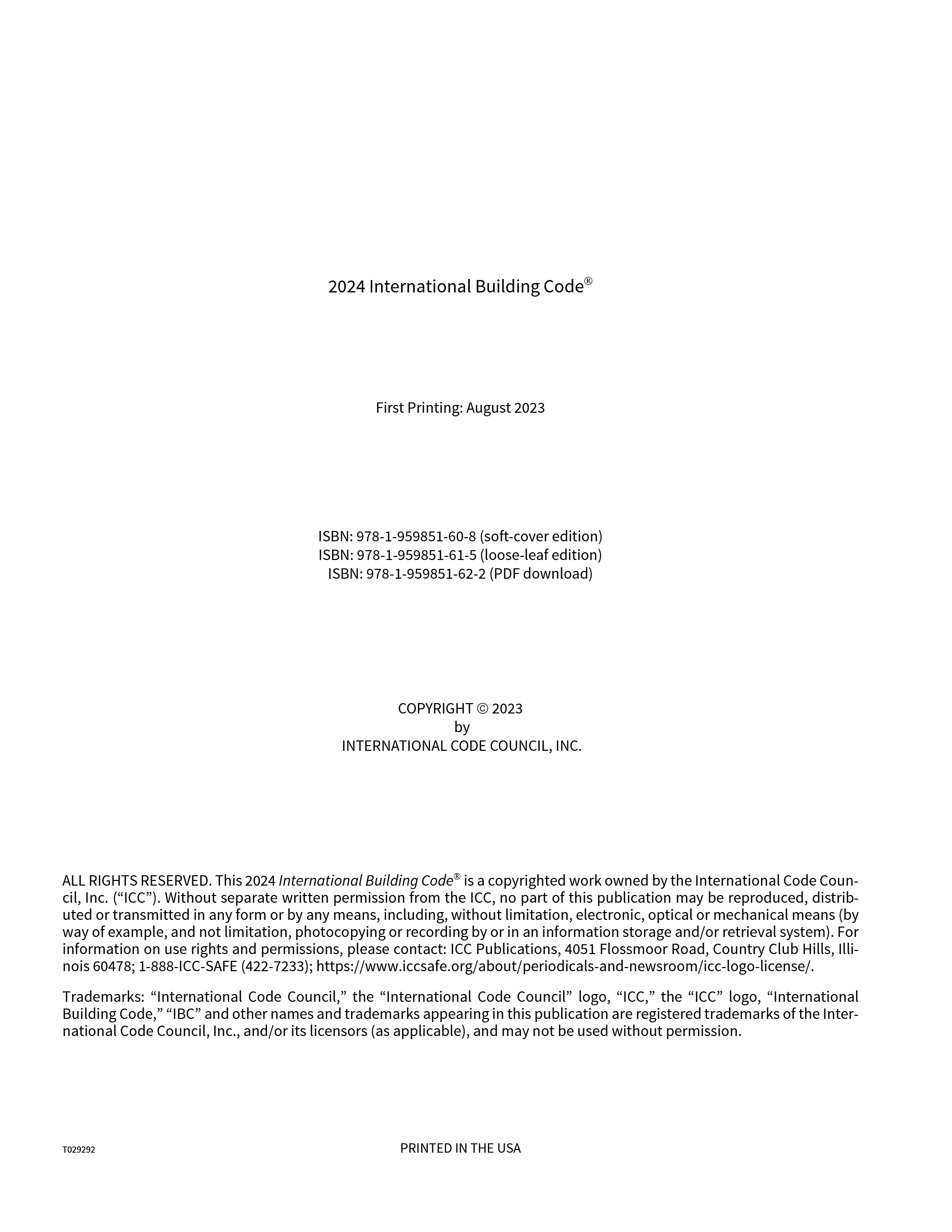 Cover preview — 2024 International Building Code — Page 3