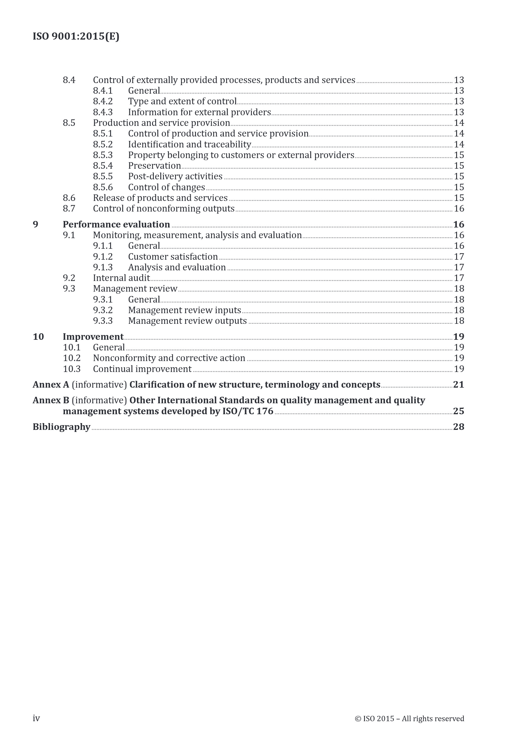 Cover preview — ISO 9001:2015 Quality management systems — Requirements — Page 4
