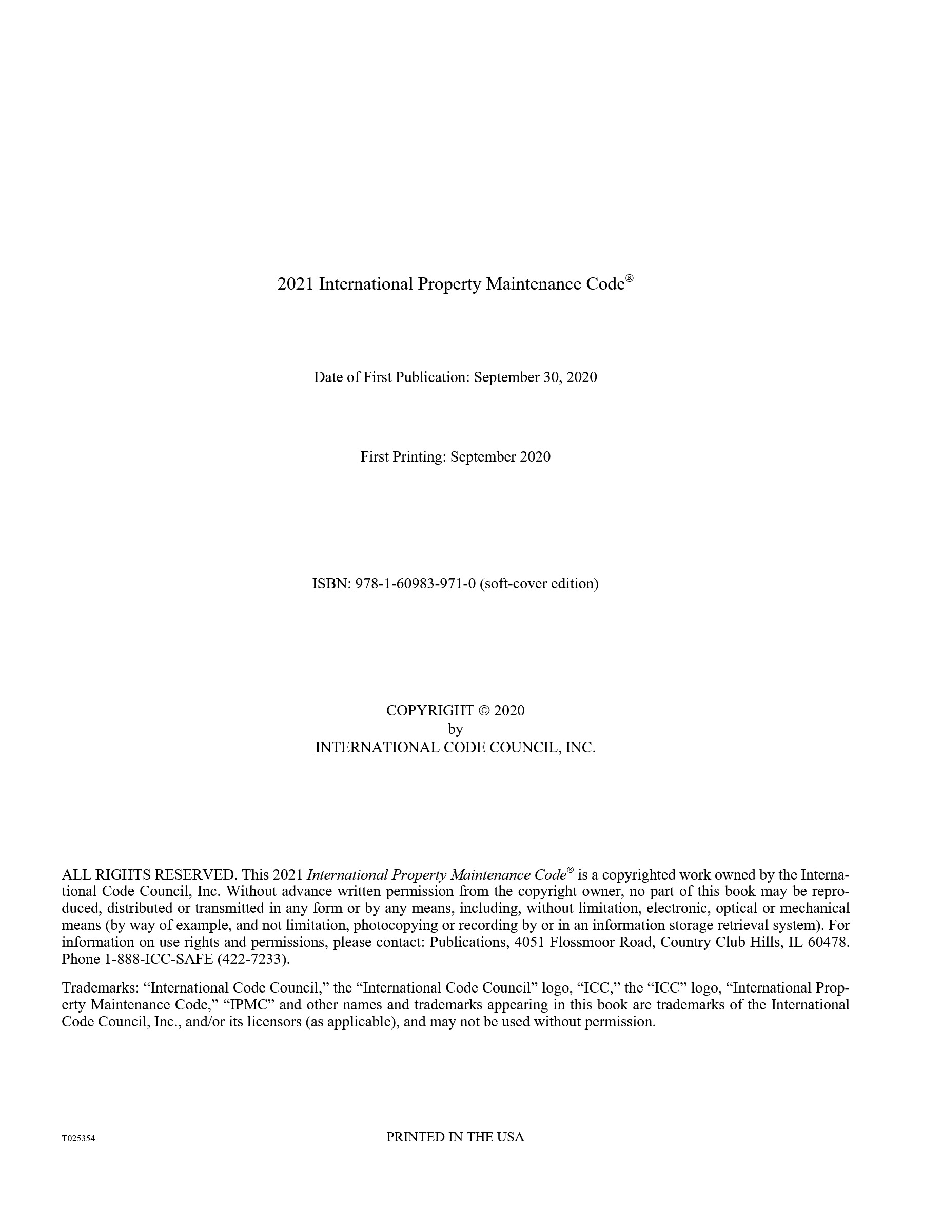 Cover preview — 2021 International Property Maintenance Code — Page 3