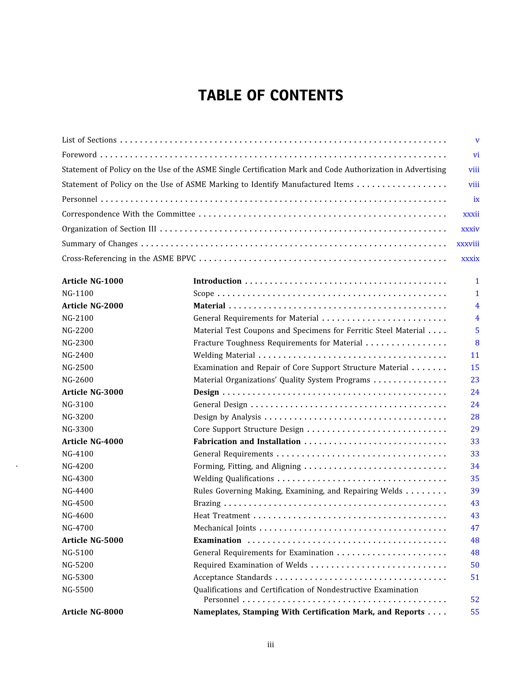 Cover preview — ASME BPVC.III.1.NG-2025 Section III, Rules for Construction of Nuclear Facility Components, Division 1, Subsection NG, Core Support Structures — Page 5