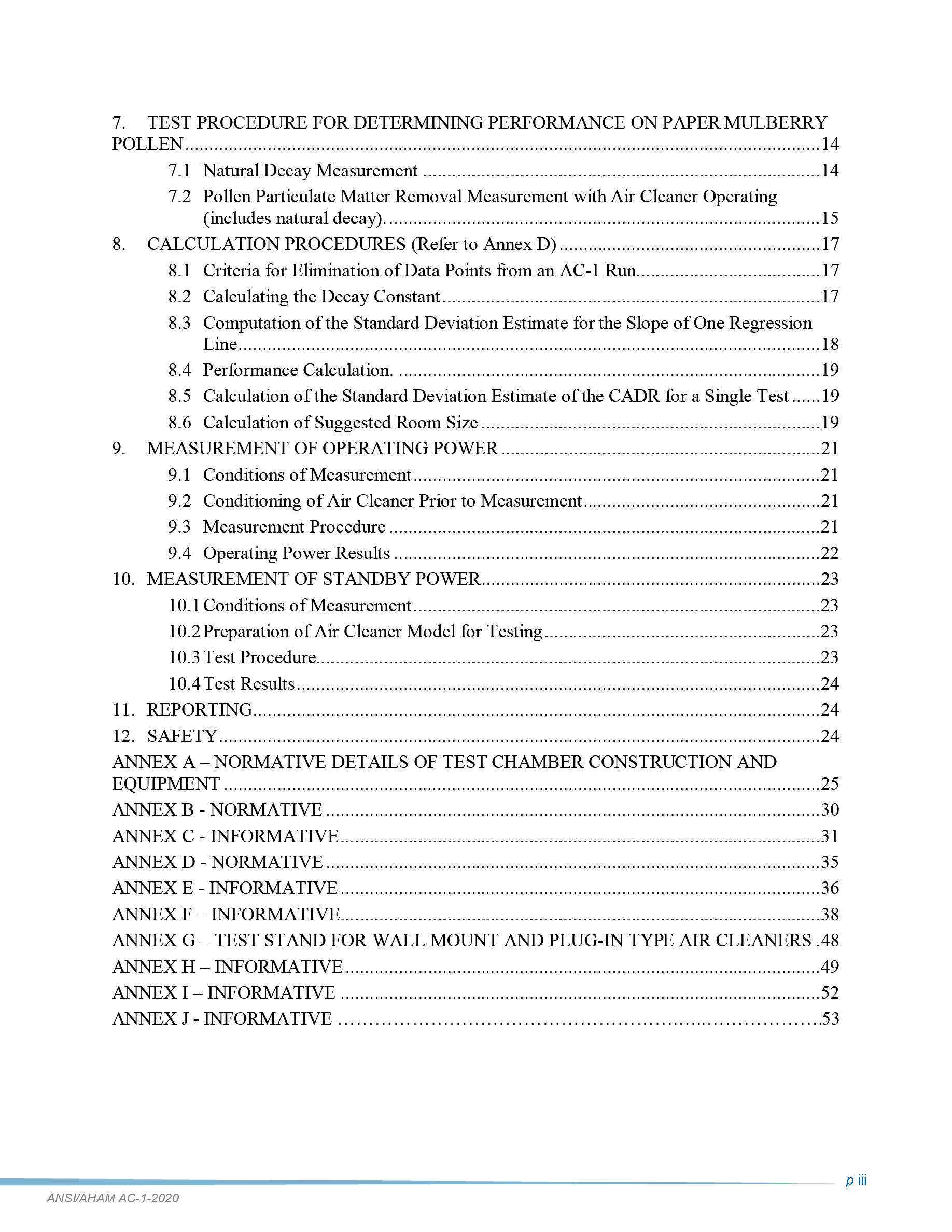 Cover preview — AHAM AC-1-2020 Method for Measuring Performance of Portable Household Electric Room Air Cleaners — Page 4