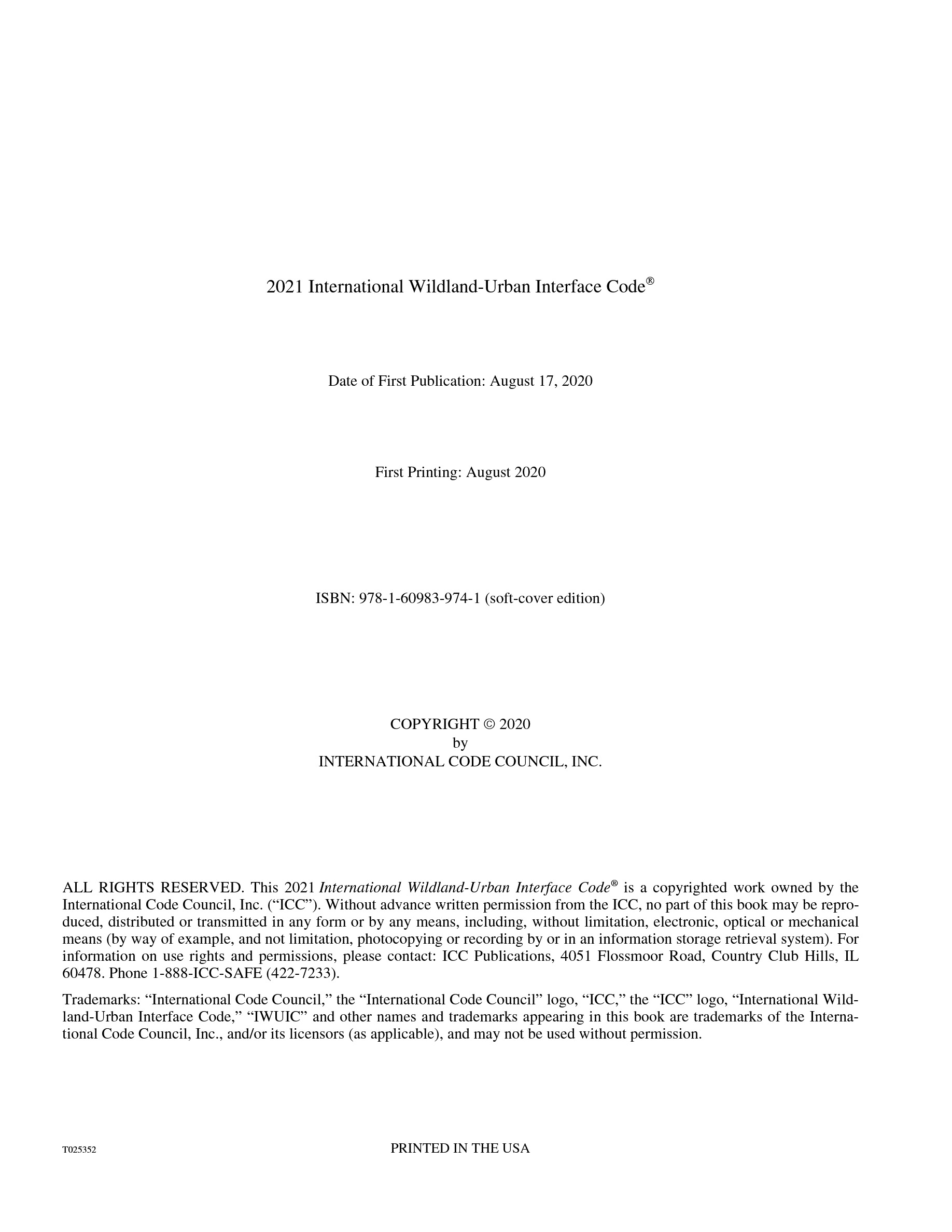 Cover preview — 2021 International Wildland-Urban Interface Code — Page 3
